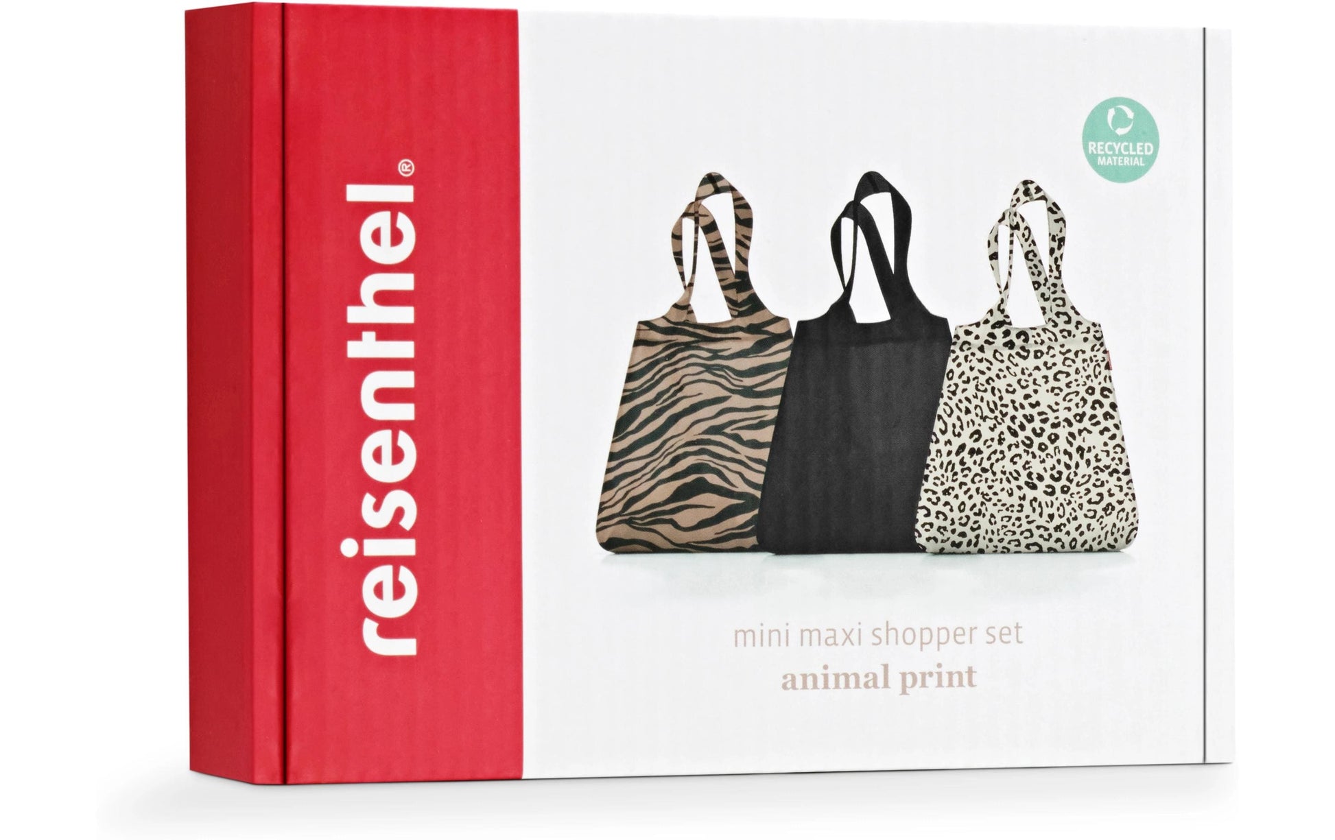 Reisenthel Stofftasche, Polyester, Motiv Animal, 435×600×60 mm – 3 Stück