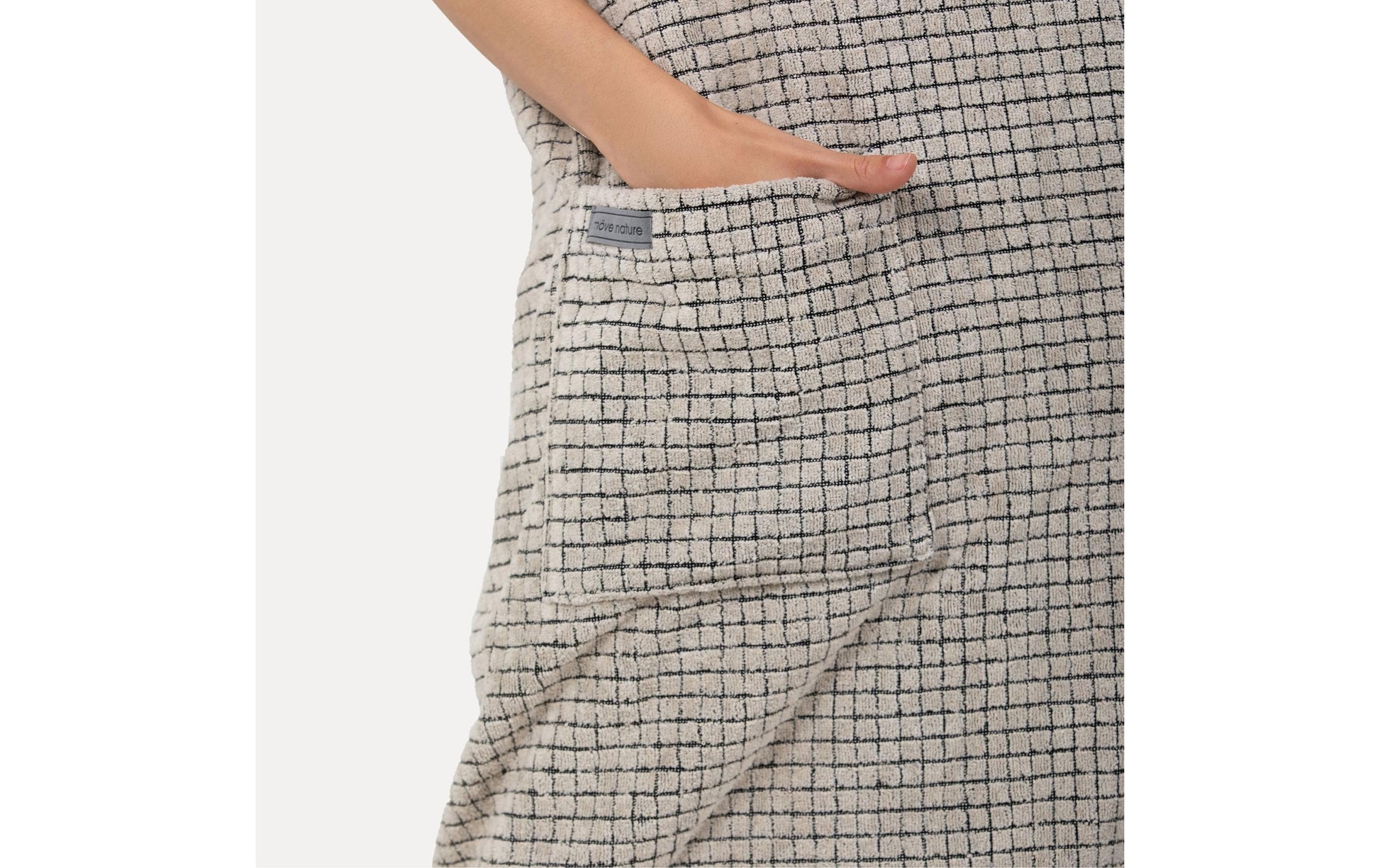 Möve Saunakilt Eden – Länge 85 cm, Grösse 40–48, Schwarz/Natur, Leinen