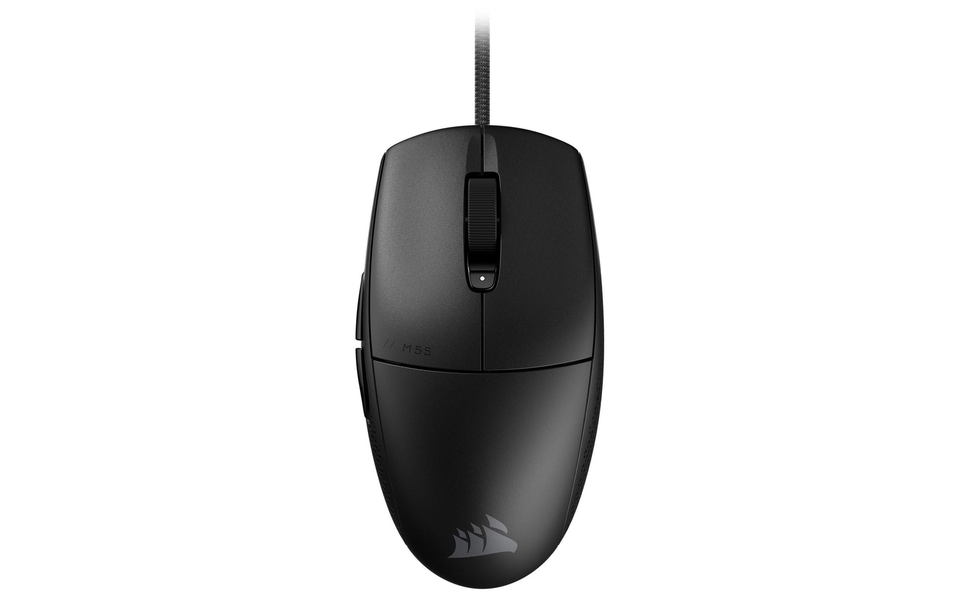 Corsair M55 Gaming-Maus – kabelgebunden, USB-A, 16'000 dpi, 6 Tasten, beidhändig, RGB-Beleuchtung, schwarz