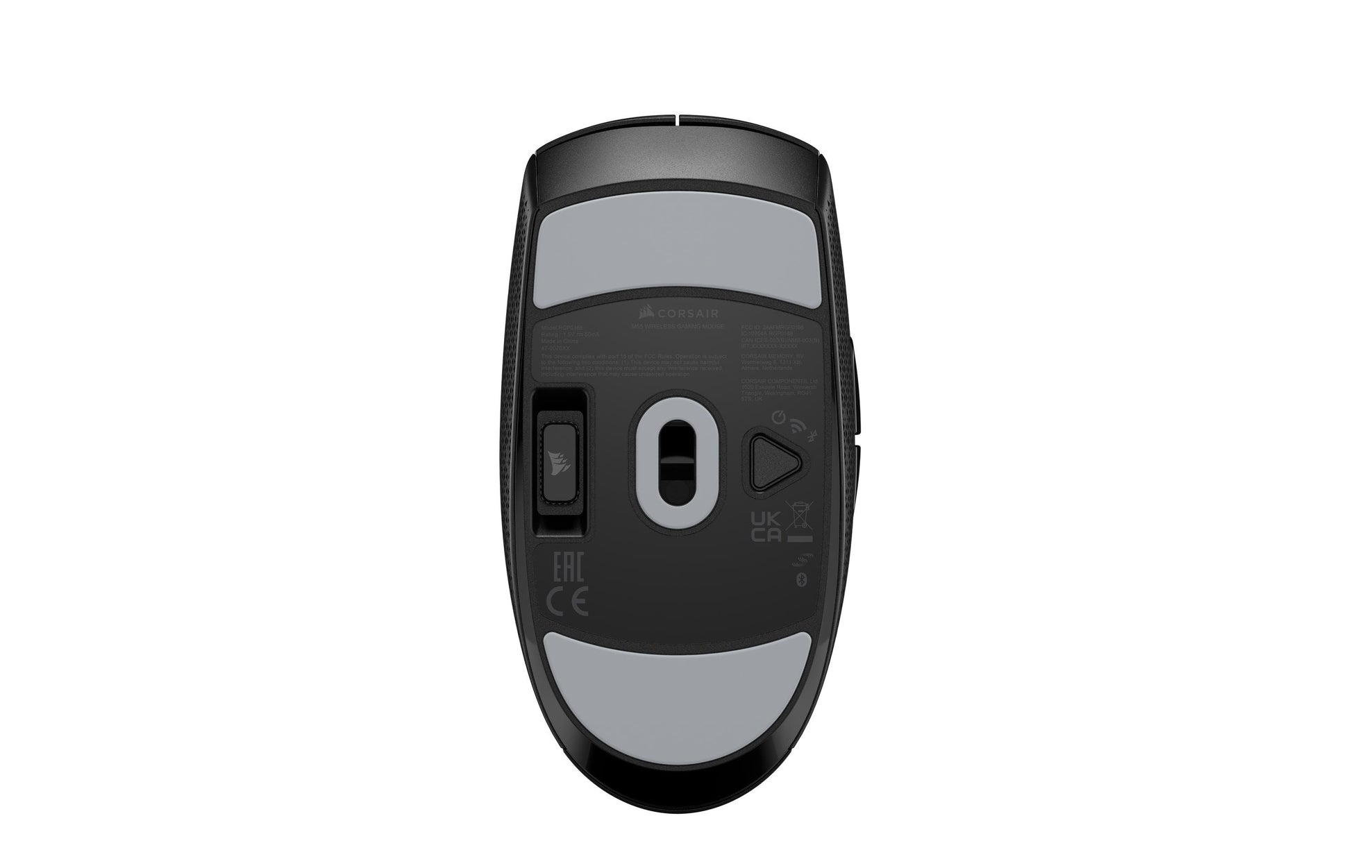 Corsair M55 Wireless Maus – kabellos, 24'000 dpi, 6 Tasten, beidhändig, programmierbare DPI, schwarz