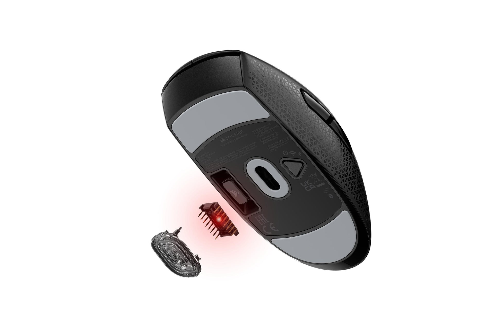 Corsair M55 Wireless Maus – kabellos, 24'000 dpi, 6 Tasten, beidhändig, programmierbare DPI, schwarz