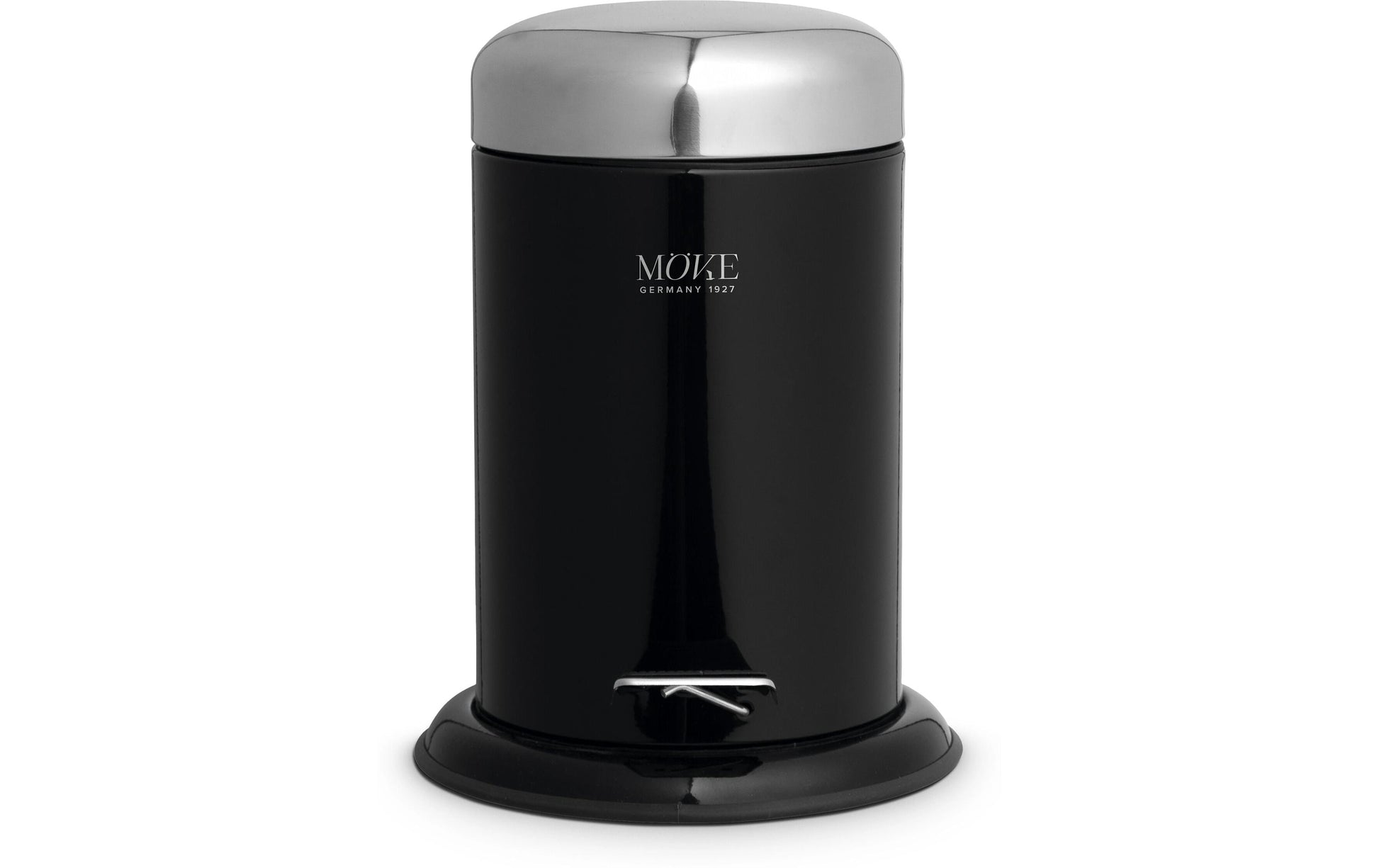 MÖVE Treteimer – 3 l – Edelstahl, rund – schwarz/silber