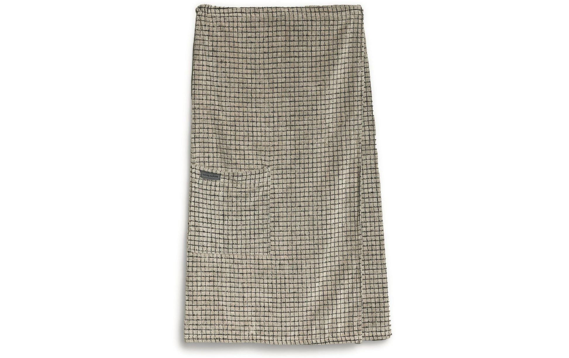 Möve Saunakilt Eden – Länge 85 cm, Grösse 40–48, Schwarz/Natur, Leinen