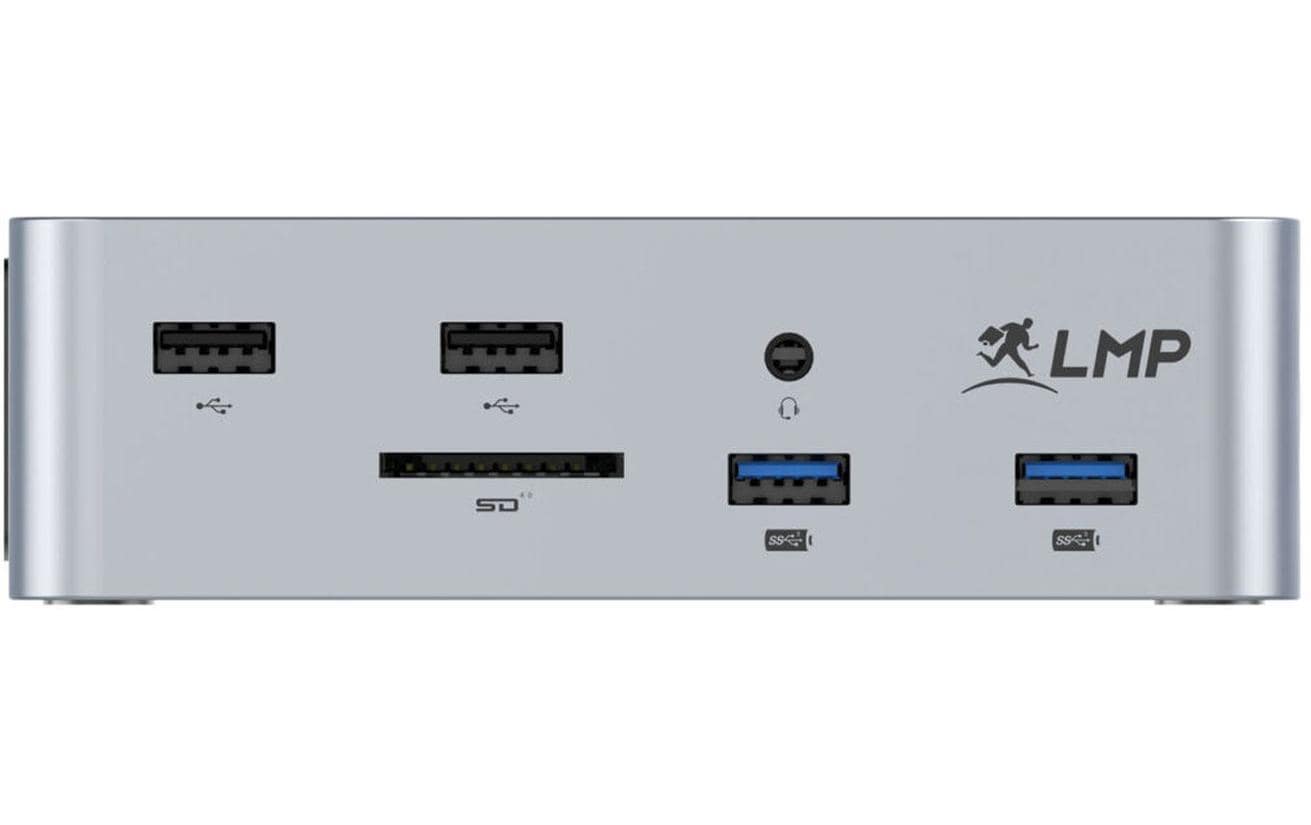 LMP SuperDock 2 Dockingstation – USB4, 1× DP, 2× HDMI, 7× USB-A, 1× USB-C, 100 W PD, 2.5GbE, SD, 3,5 mm Audio