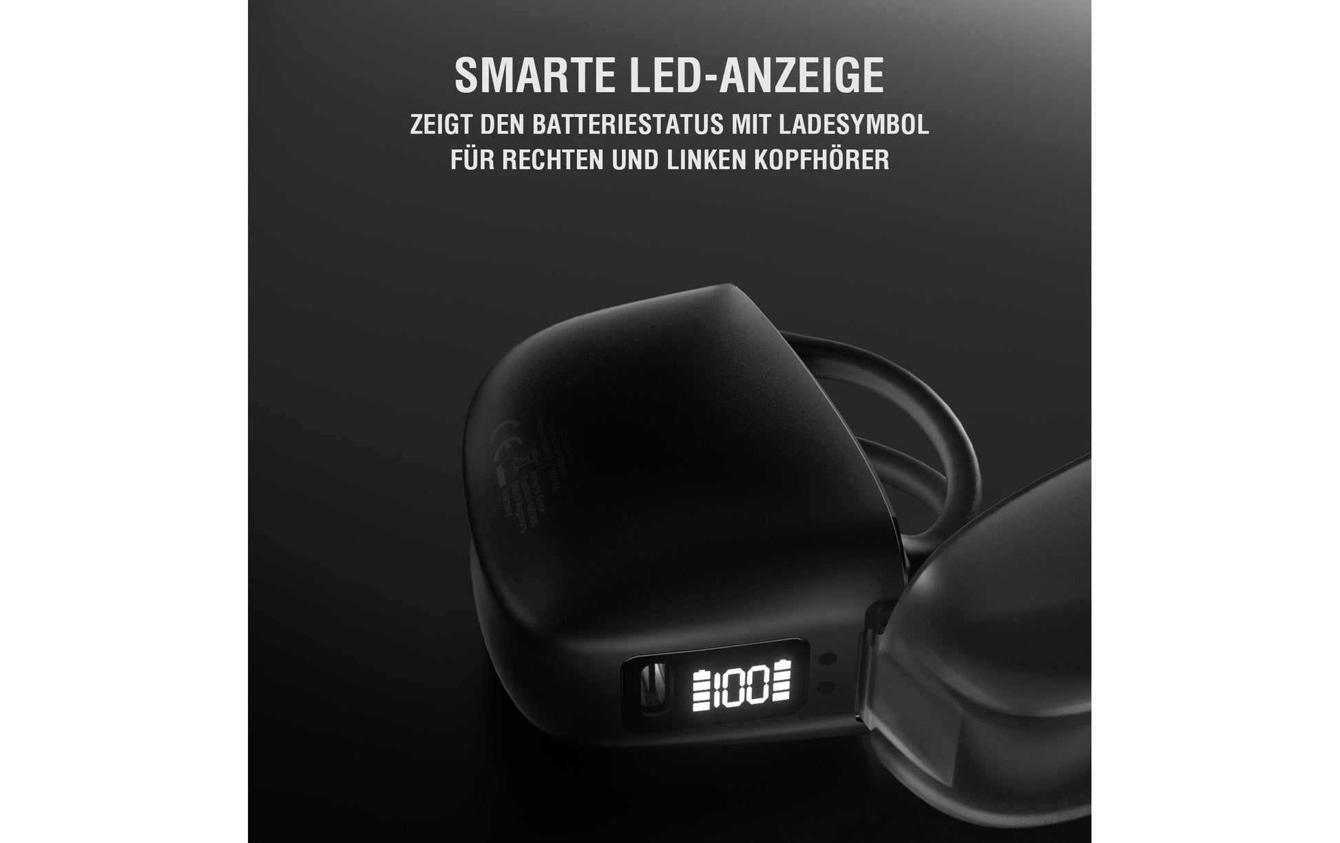 4smarts SkyBuds Sport – True Wireless In-Ear (Ohrbügel) – Bluetooth, IPX4, Mikrofon – Schwarz – bis 20 h