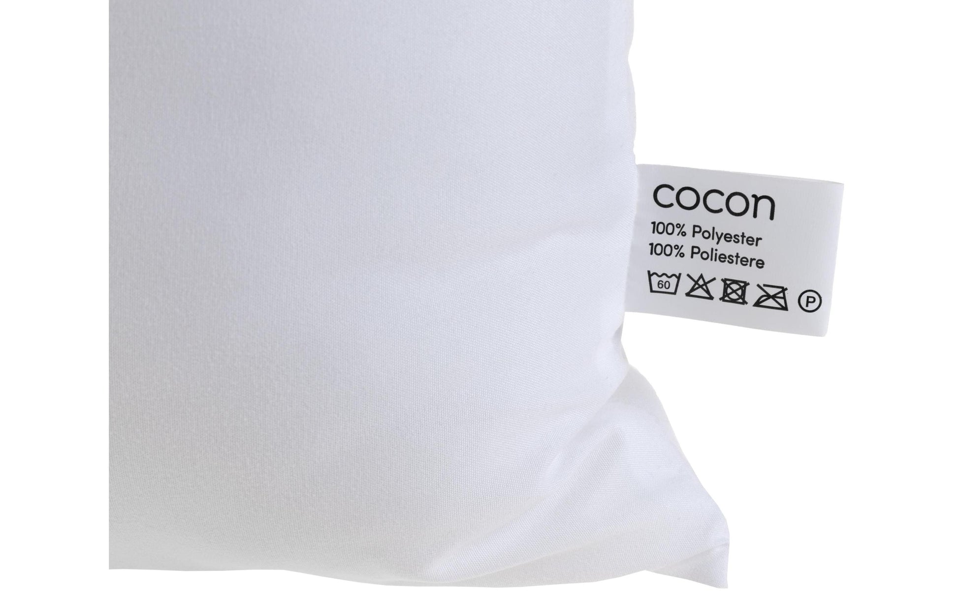 Cocon Innenkissen – 45 × 45 cm, Polyesterfaser, Weiss
