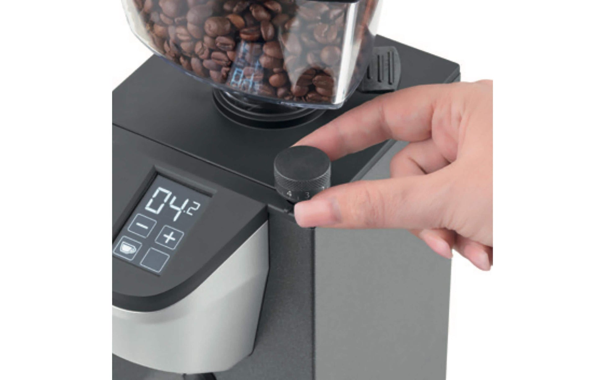 Graef Kaffeemühle KM 733.CM1116.00 – 220 g, Scheibenmahlwerk, 310 W – Grau