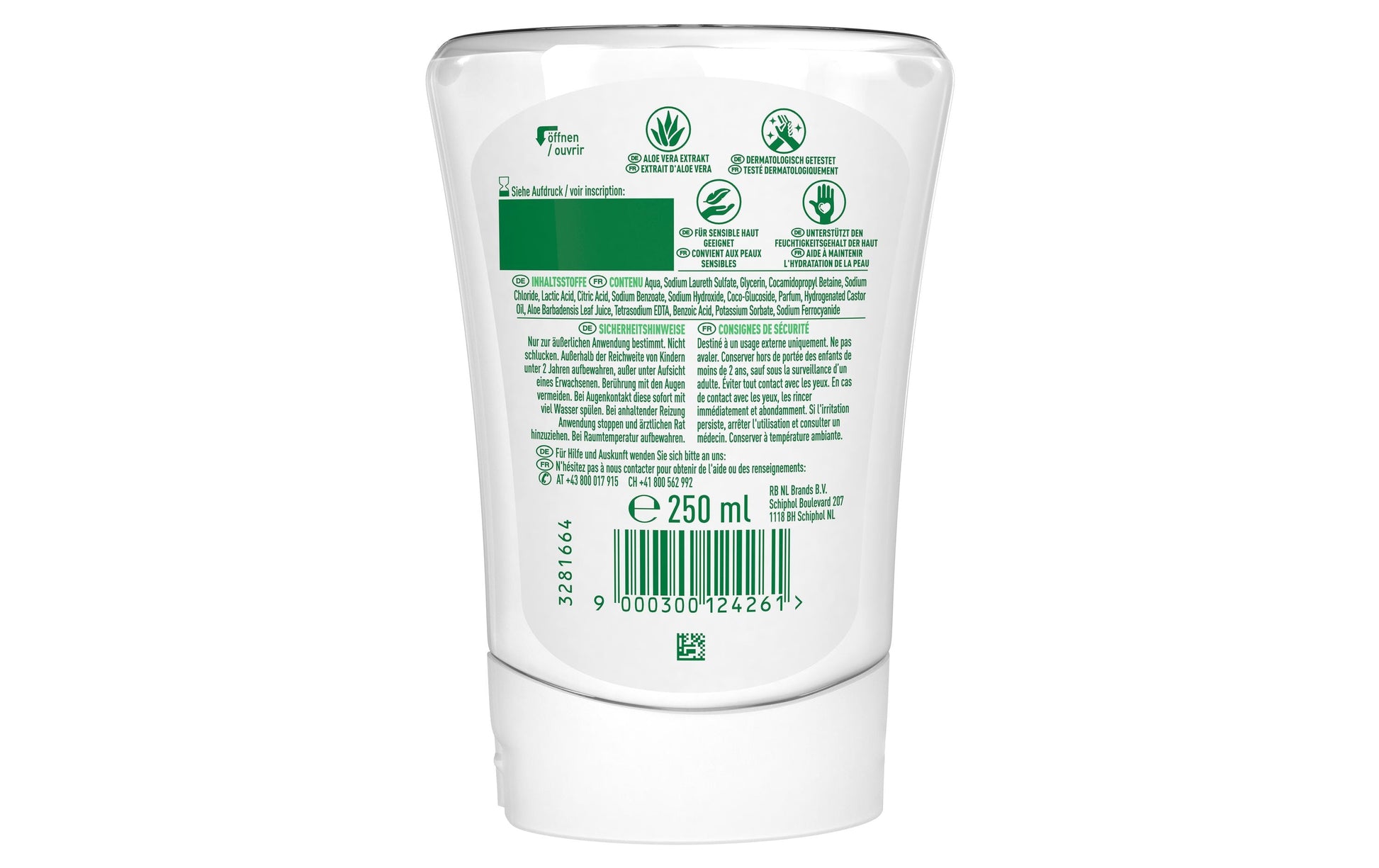 Dettol Flüssige Handseife – Aloe Vera – Nachfüllbeutel – 250 ml