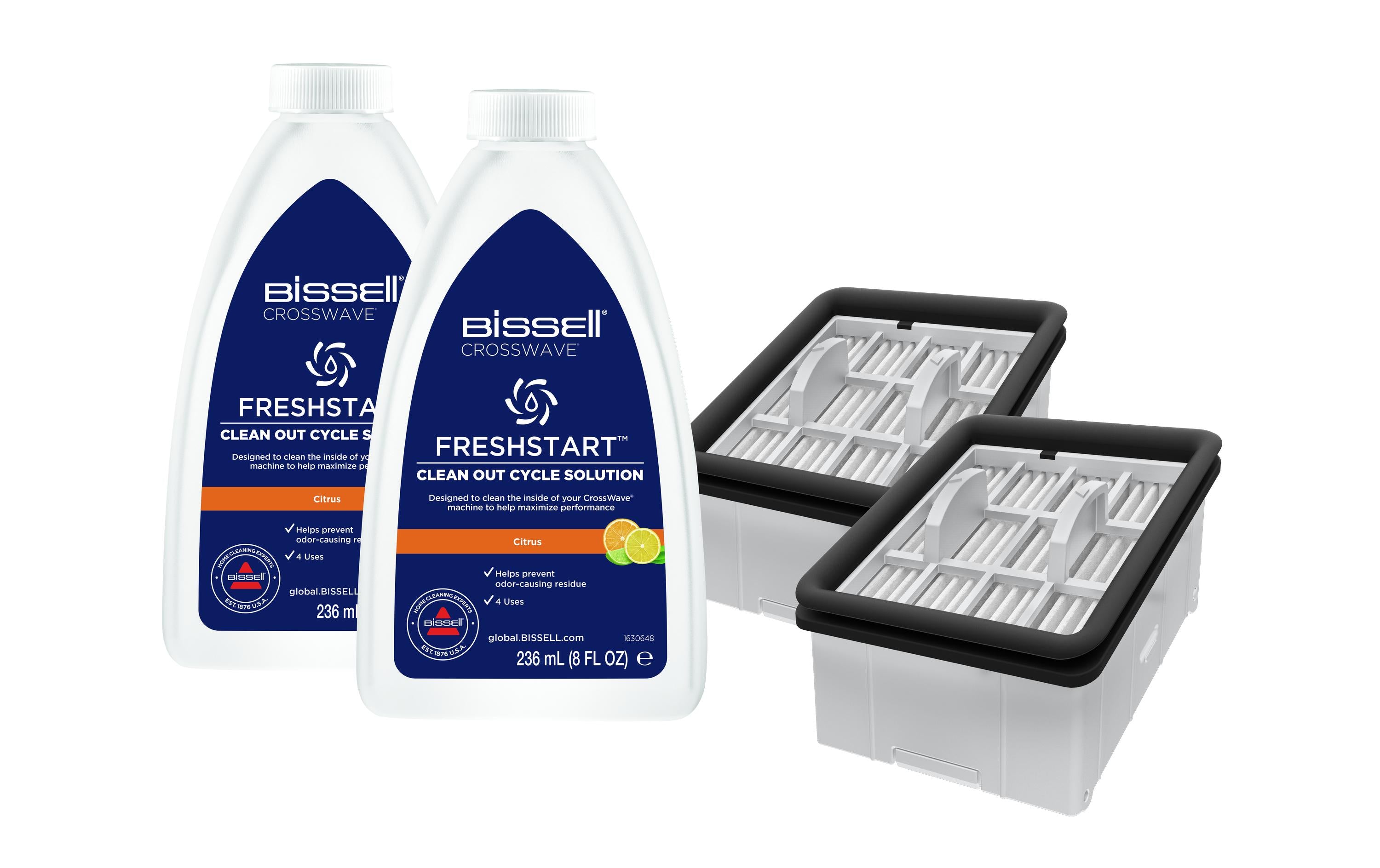 Bissell Reinigungsset CrossWave FreshStart Kit – 2 × 0,5 l, für CrossWave OmniForce/Edge/OmniFind und andere