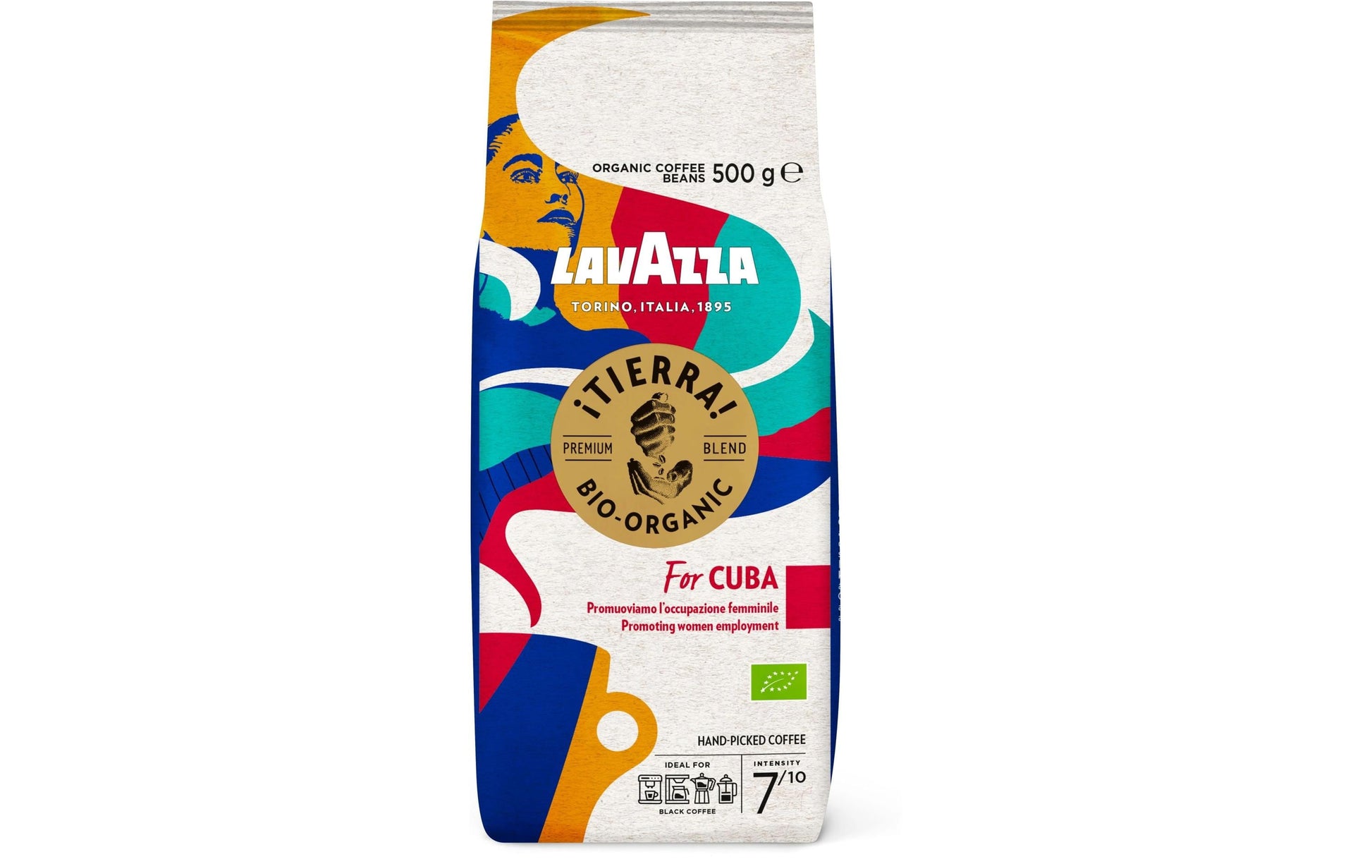 Lavazza Tierra for Cuba – Kaffeebohnen – Espresso, Bio, Arabica/Robusta, 500 g