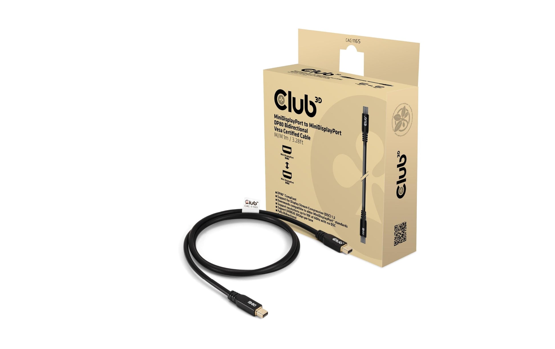 CLUB3D Club 3D Mini-DisplayPort Kabel DP 2.1 8K 60 Hz – 1 m