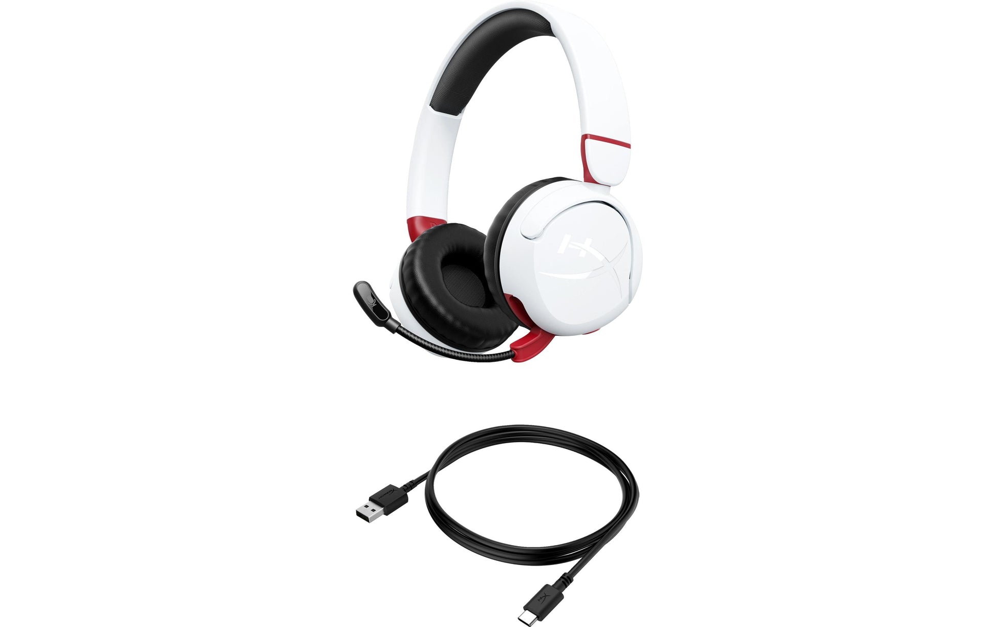 HyperX Cloud Mini Gaming-Headset – On-Ear, Stereo, Kabel + BT, Weiss, BT 5.3