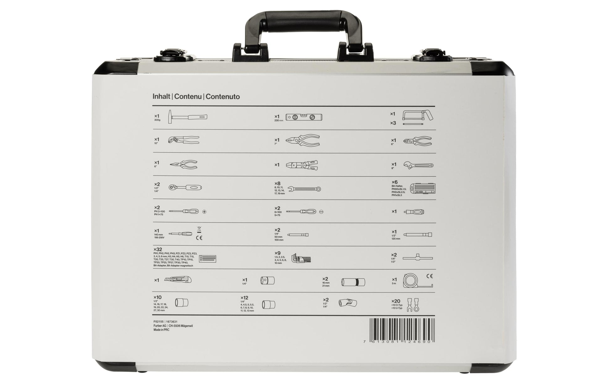 Struct Werkzeugkoffer – 128-teilig, 9,7 kg – Aluminiumkoffer