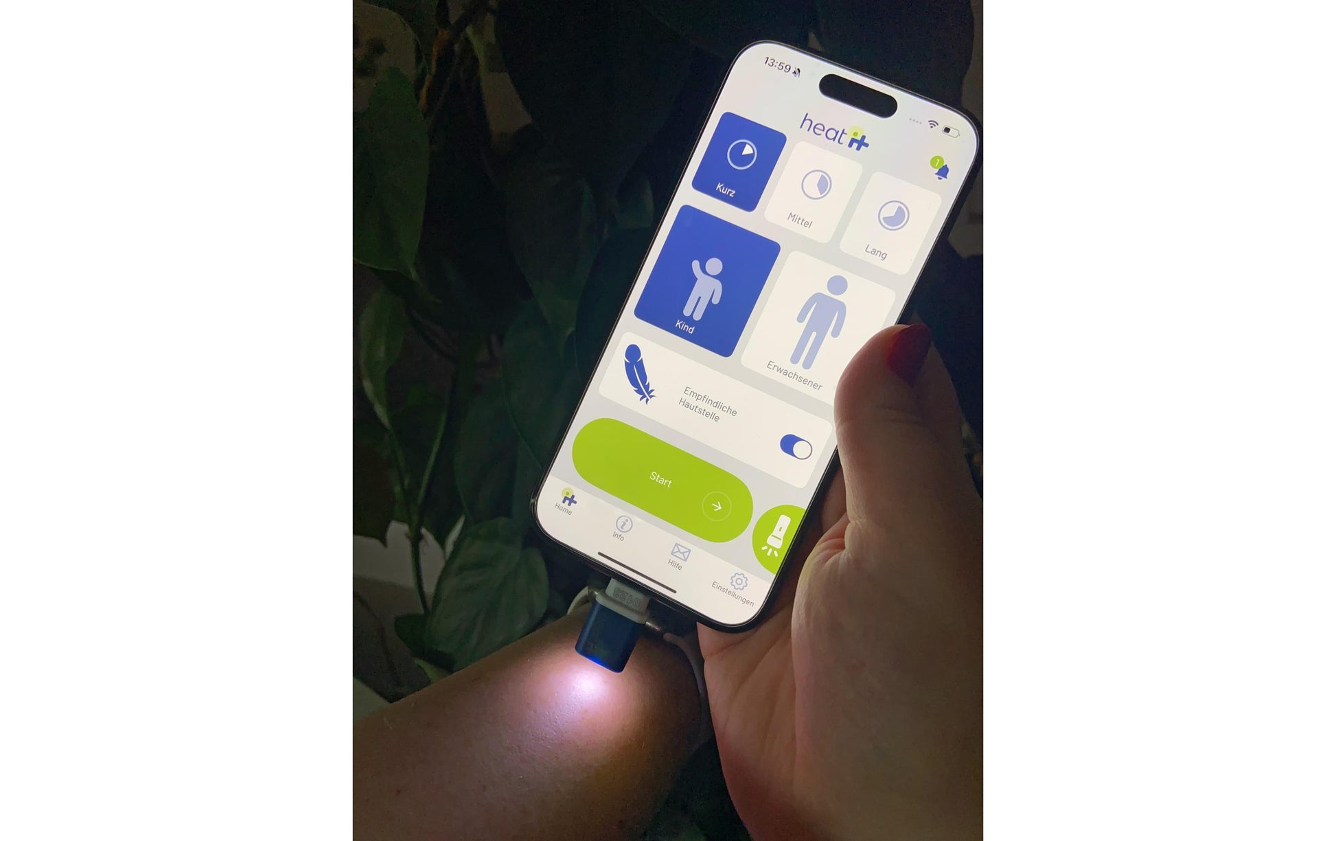 Heat it® Heat it Pro Kühlkissen – 40 × 17 × 8 mm, blau, für Android und iPhone 15