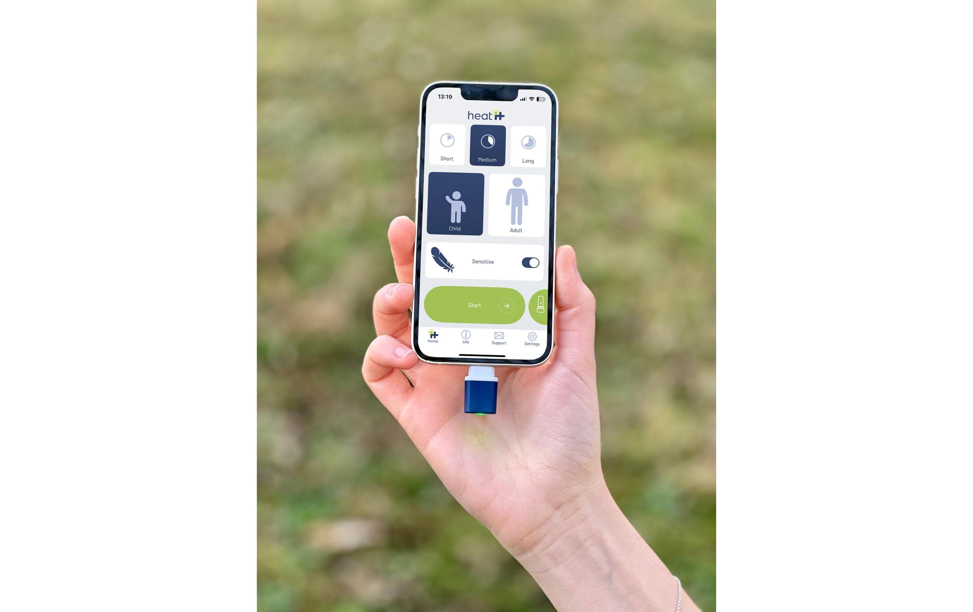 Heat it® Heat it Pro Wärmegerät – 40 × 17 × 8 mm, blau, für iPhone 6s bis 14