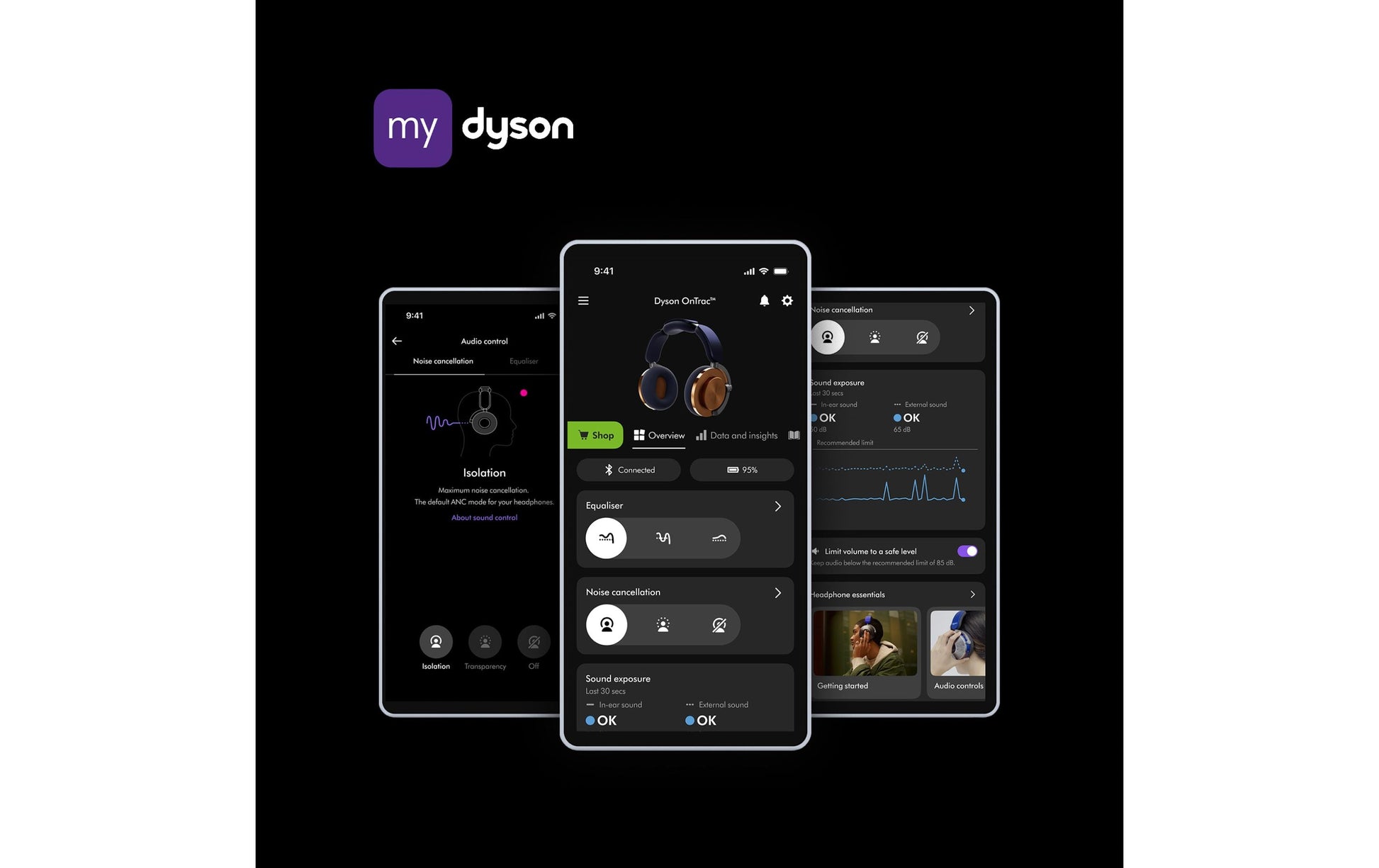 Dyson OnTrac Over-Ear Kopfhörer – Stereo, BT, ANC, Aluminium, BT 5.0