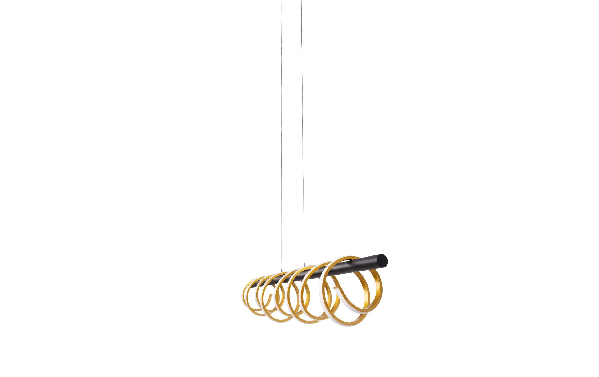 Näve Deckenleuchte – 100 × 20 × 150 cm, 5100 lm, 32 W, 2900 K, dimmbar, schwarz/gold, LED-Modul, Stufendimmung