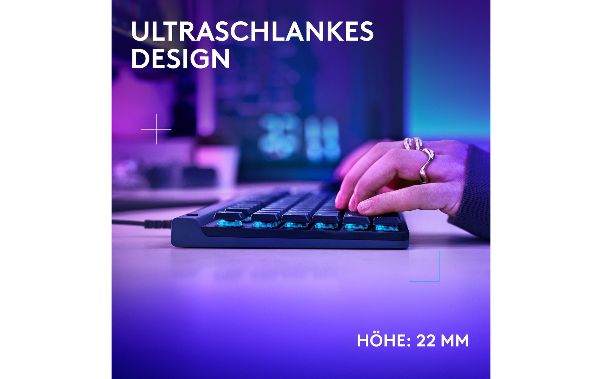 Logitech G G515 – Gaming-Tastatur TKL – mechanisch, RGB – kabelgebunden – USB-A – QWERTZ (CH) – schwarz