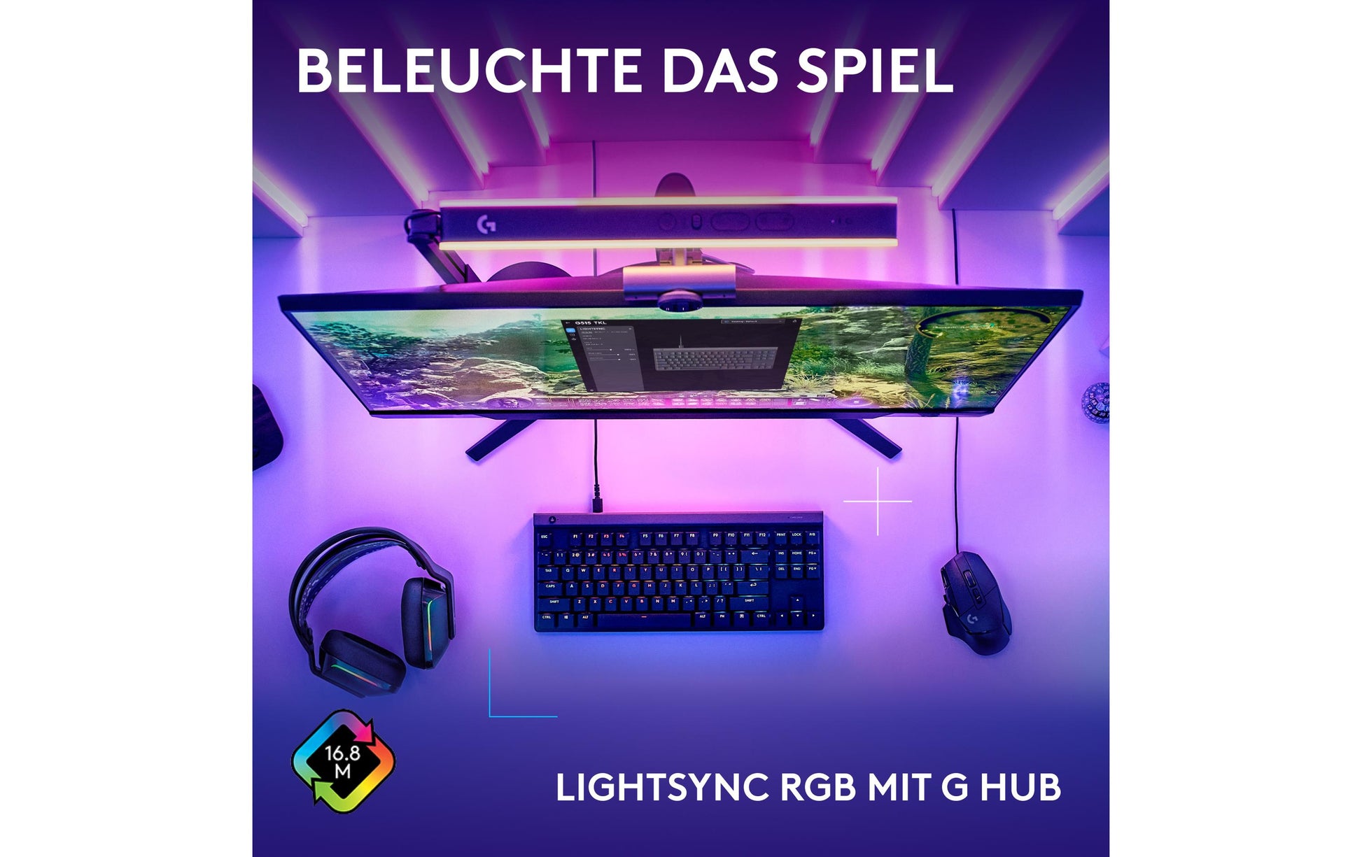 Logitech G G515 – Gaming-Tastatur TKL – mechanisch, RGB – kabelgebunden – USB-A – QWERTZ (CH) – schwarz