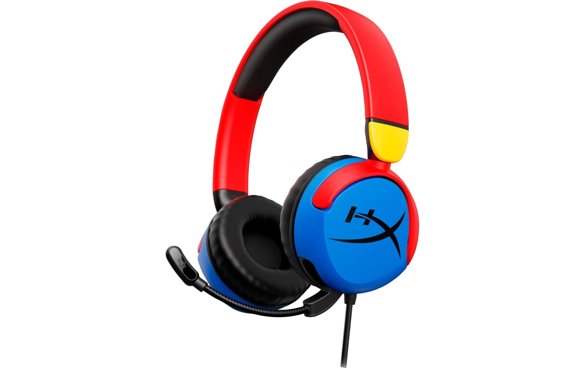 HyperX Cloud Mini – Gaming-Headset (Over-Ear) – 3,5 mm Klinke, Mikrofon mit Stummschaltung – Rot/Gelb – für PS