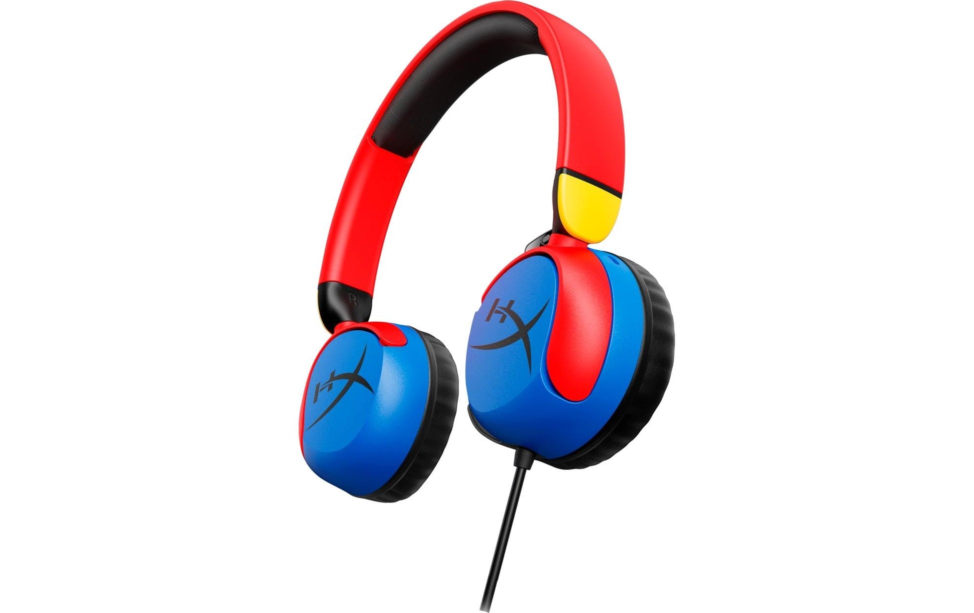 HyperX Cloud Mini – Gaming-Headset (Over-Ear) – 3,5 mm Klinke, Mikrofon mit Stummschaltung – Rot/Gelb – für PS