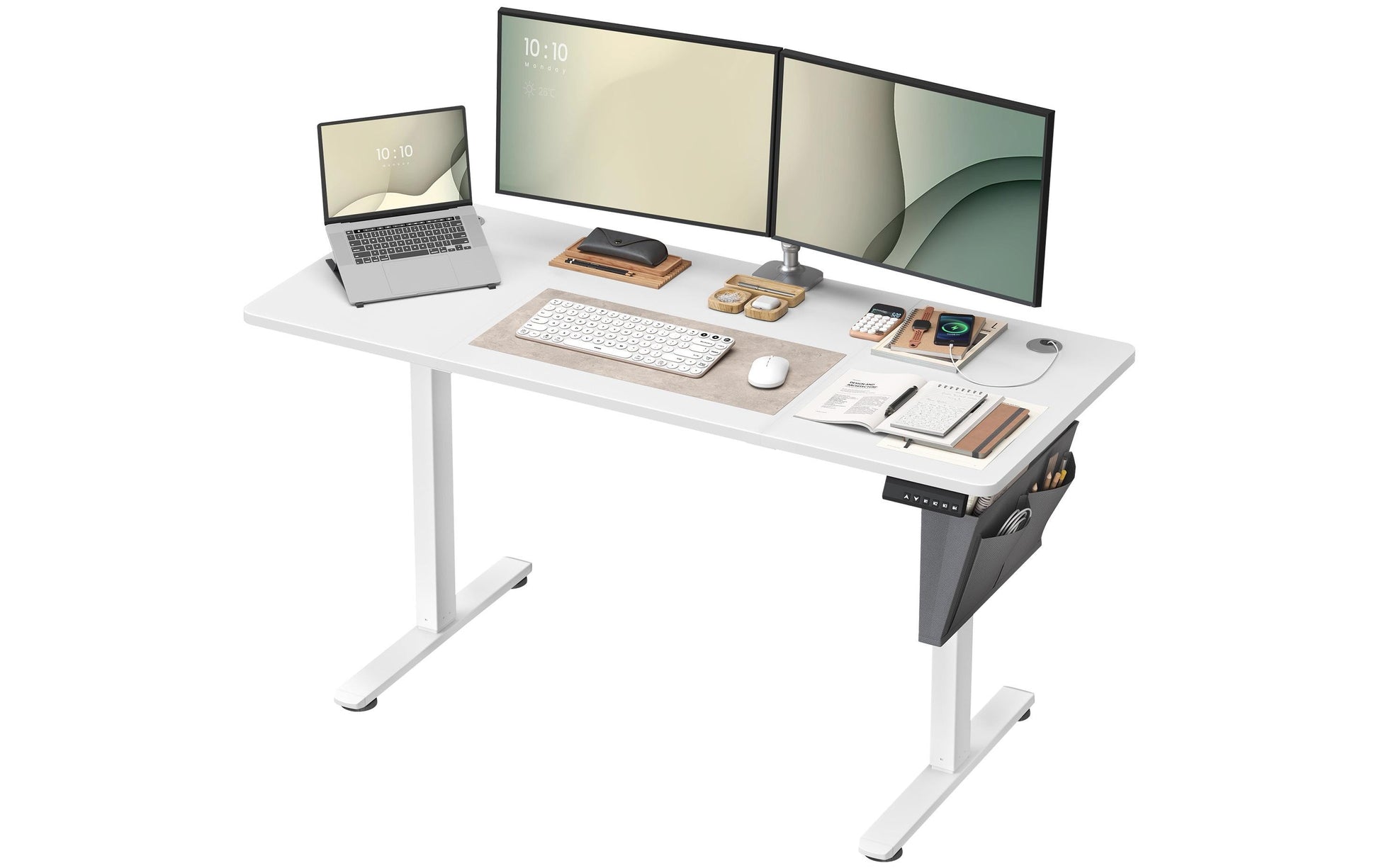 Songmics Schreibtisch – 140 × 60 cm, weiss, Spanplatte