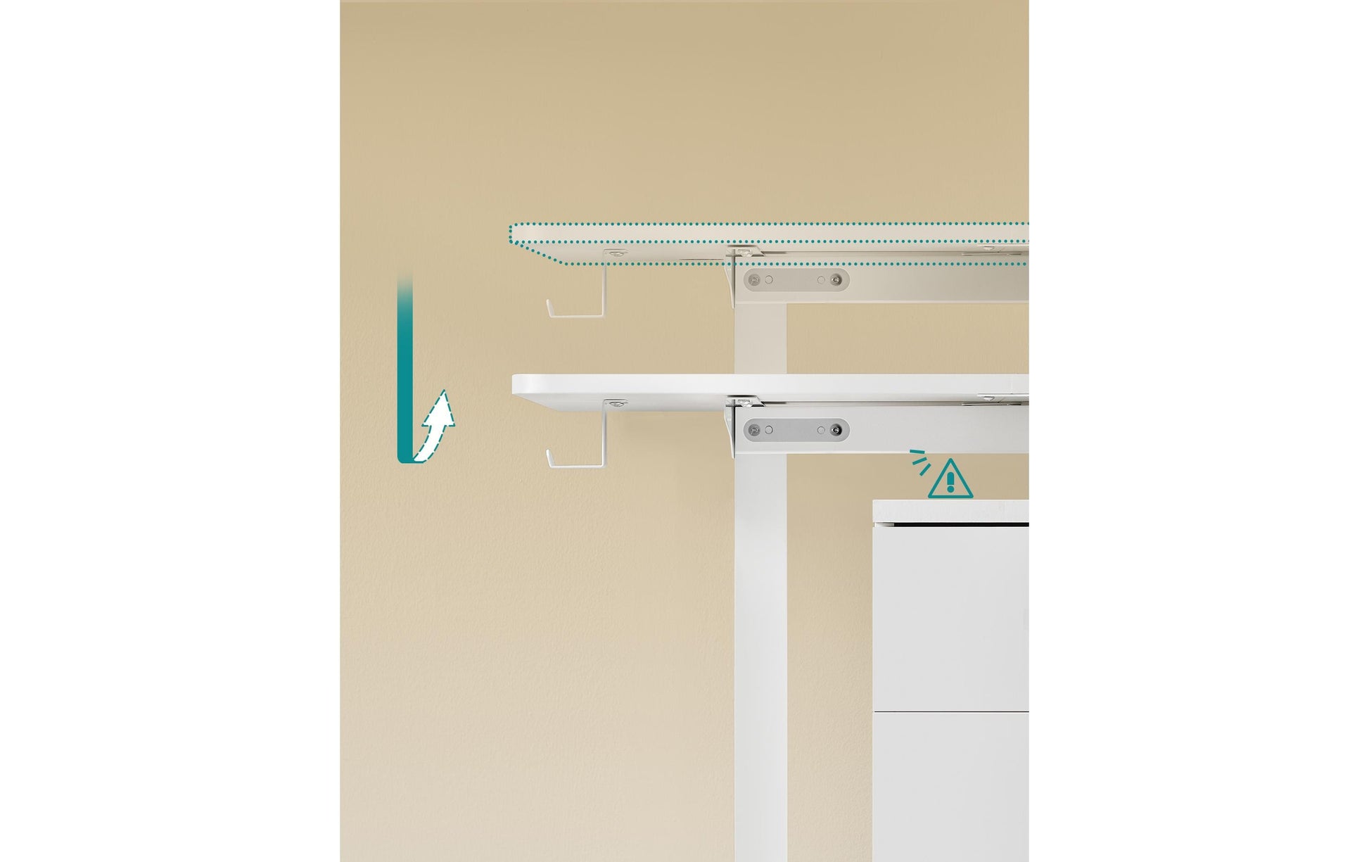 Songmics Schreibtisch – 140 × 60 cm, weiss, Spanplatte