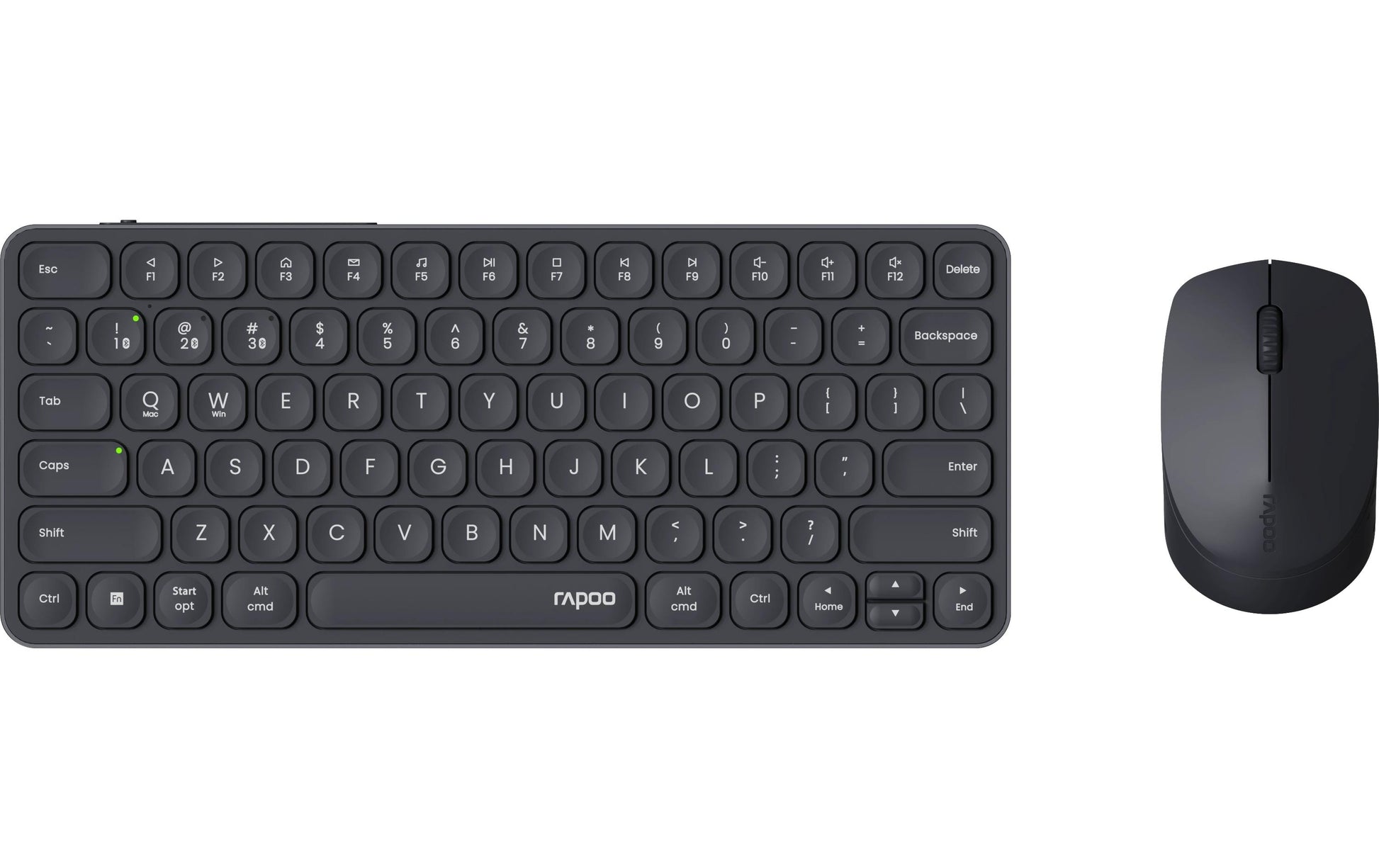 Rapoo 9610M – Tastatur, kabellos (Bluetooth/2,4 GHz), CH-Layout (DE-CH) – für Windows & macOS