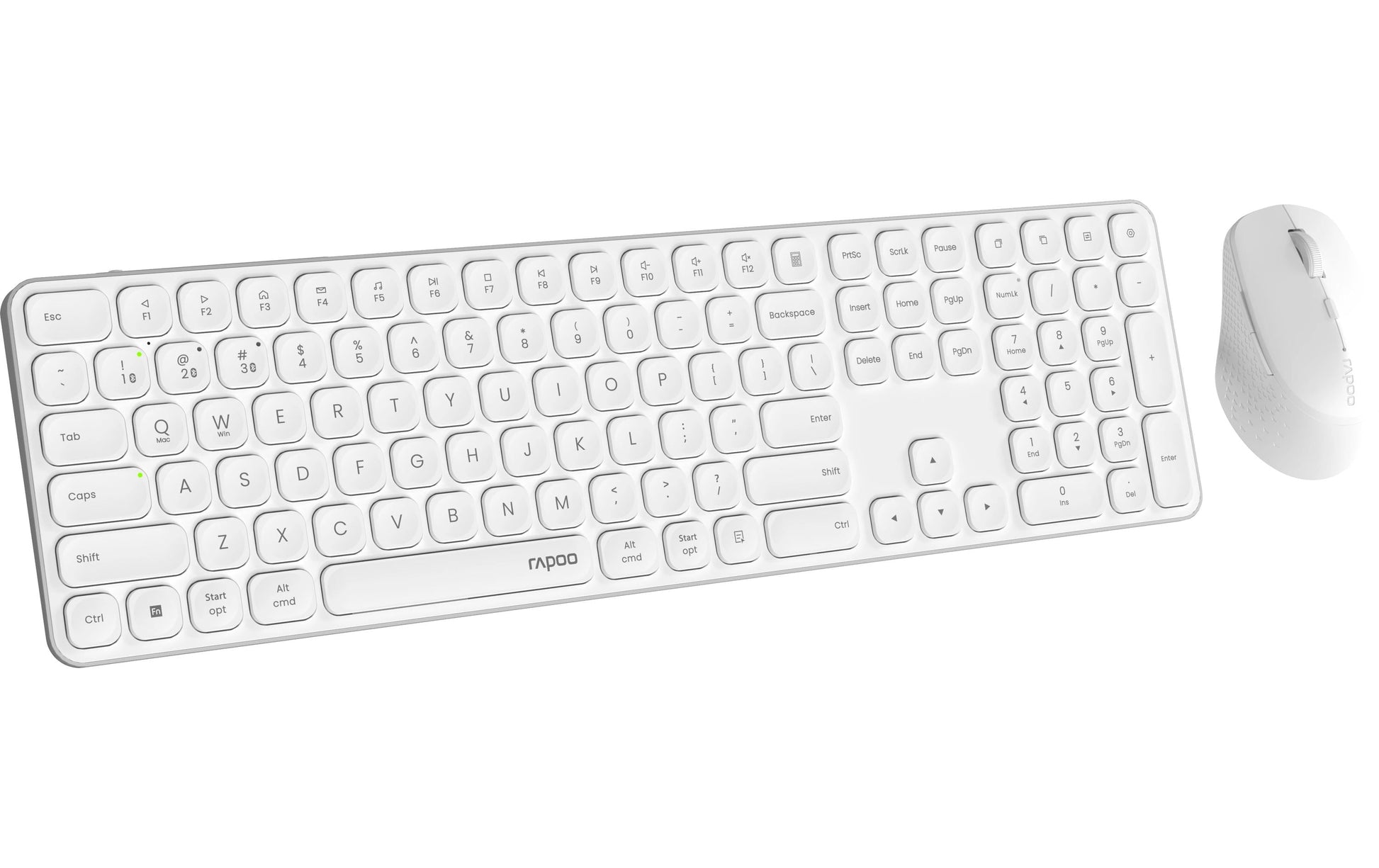 Rapoo 9810M – Kabellose Tastatur (Bluetooth/2,4 GHz), CH-Layout (DE-CH), Schwarz – für Windows, macOS
