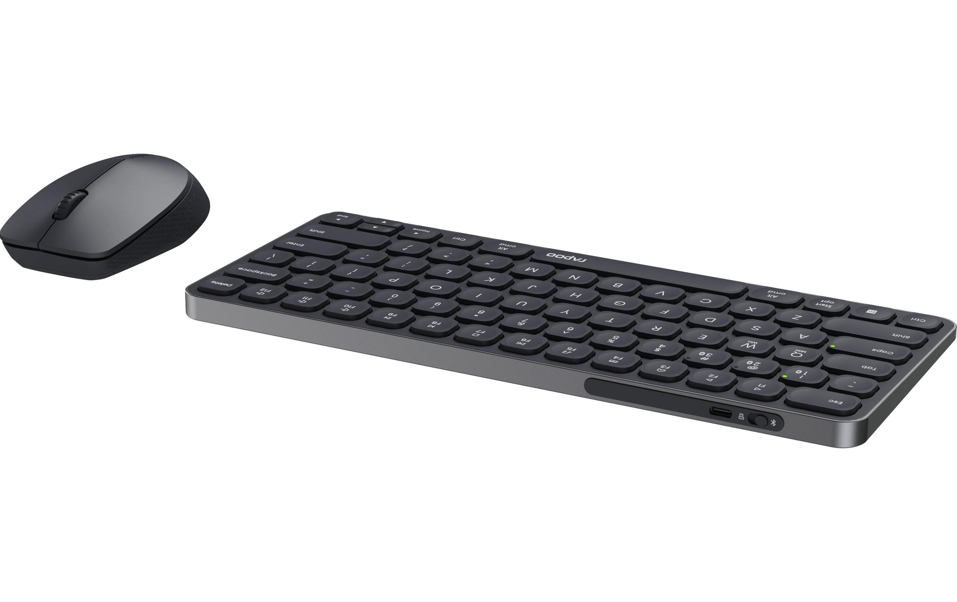 Rapoo 9610M – Tastatur, kabellos (Bluetooth/2,4 GHz), CH-Layout (DE-CH) – für Windows & macOS