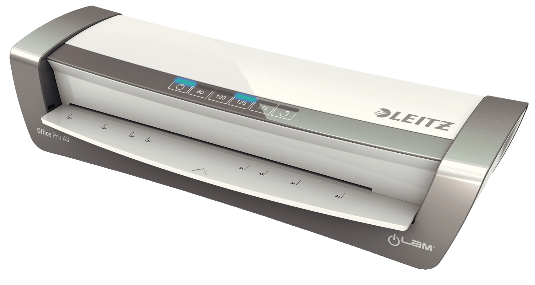 Leitz iLAM Office Pro Laminiergerät A3 – 4-Rollen, 80–175 µm, 1 Min. Aufheizzeit, 500 mm/min