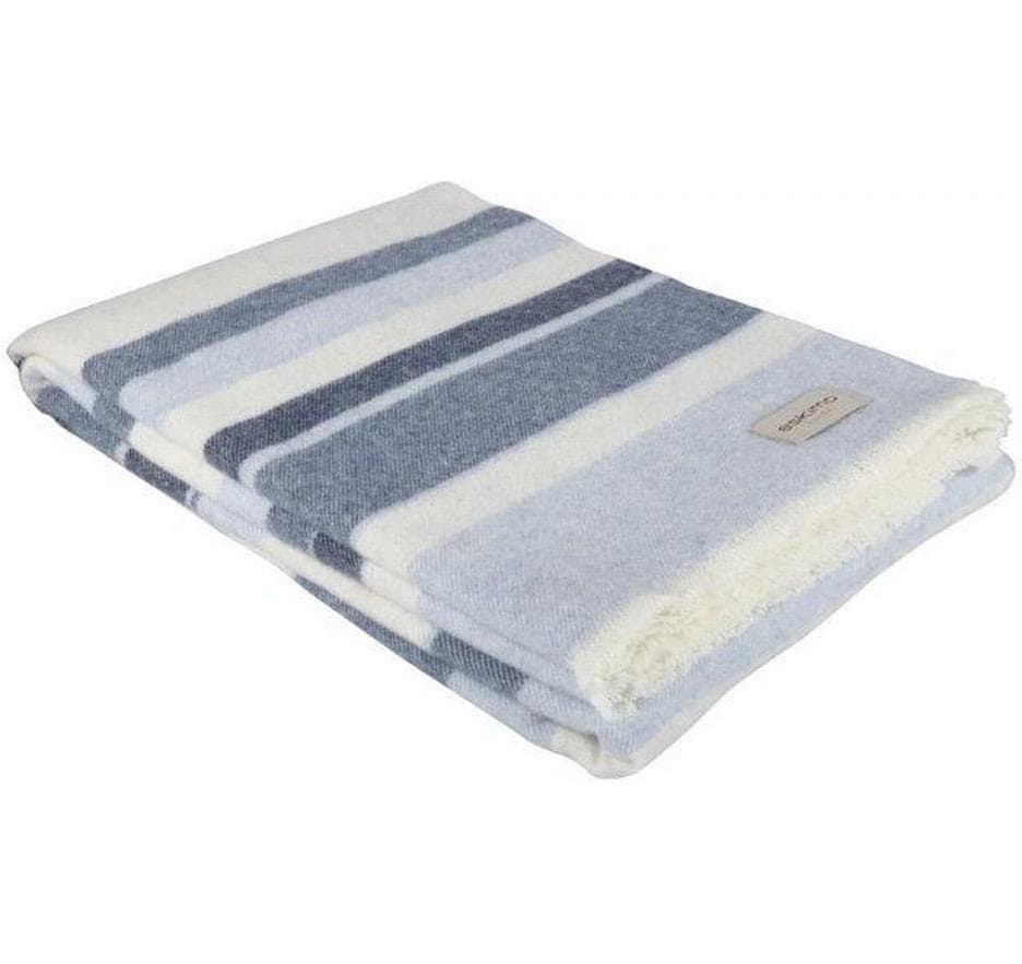 Eskimo Wohndecke – 130 × 200 cm, Wolle, Blau