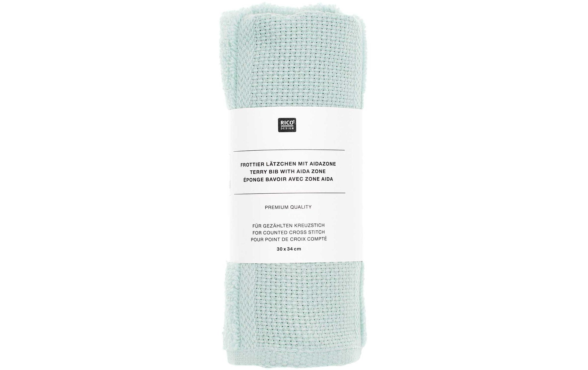 Rico Design Fütterungslätzchen 30 × 34 cm, Baumwolle, Mint