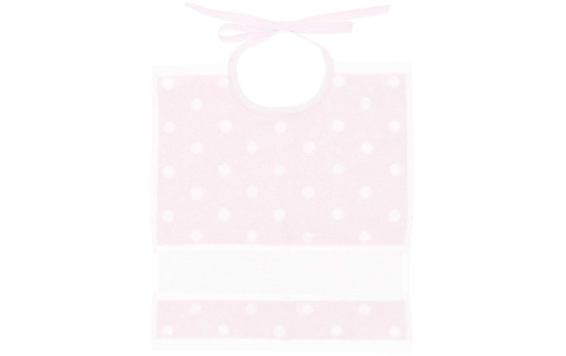 Rico Design Lätzchen gepunktet, 30 × 34 cm, Baumwolle, Hellrosa