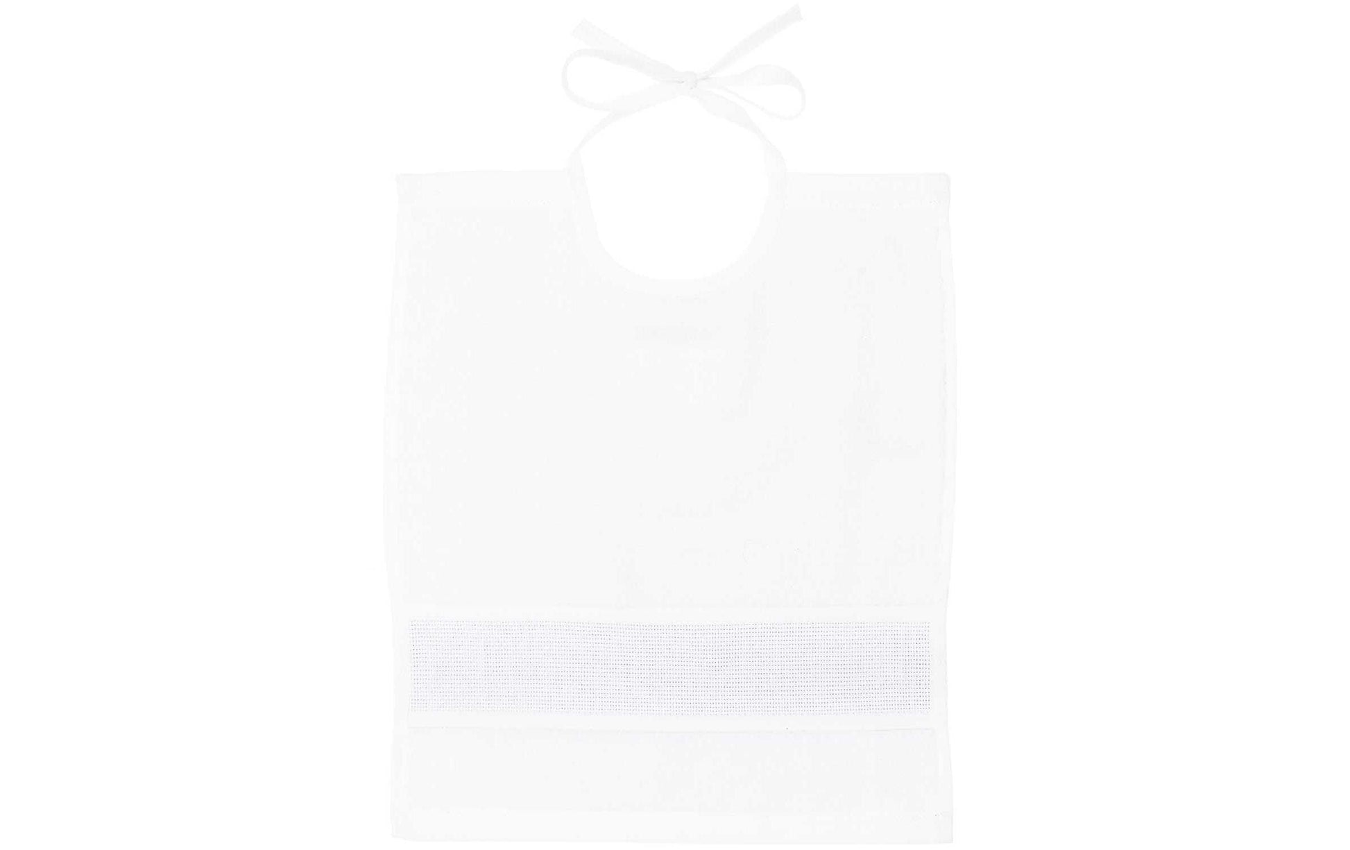 Rico Design Lätzchen – 30 × 34 cm, Weiss, 100% Baumwolle
