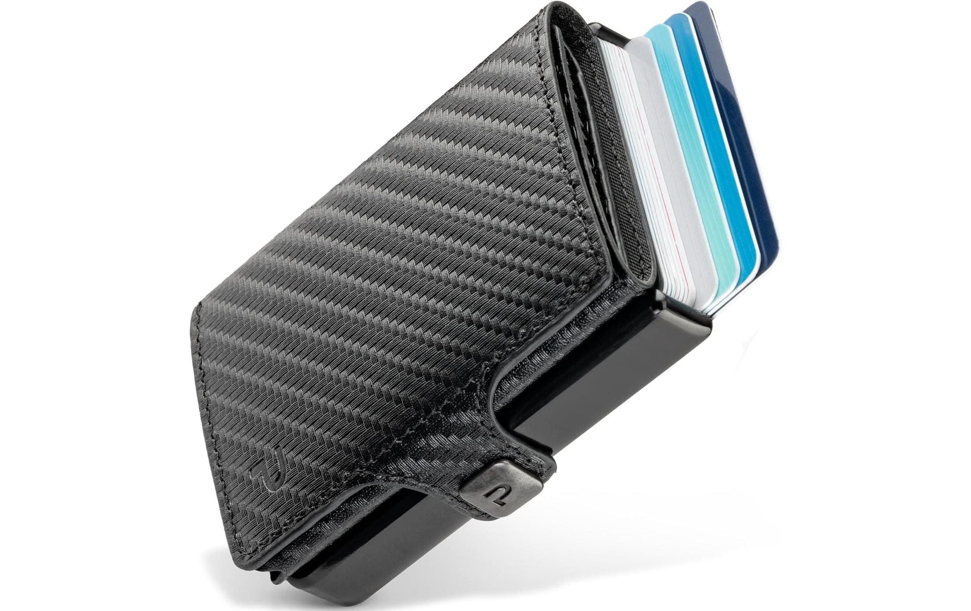 Puristo Slim Wallet KLIK MAGNET – RFID-Schutz, Münzfach, Magnetverschluss – 6,2 × 8,9 cm – Schwarz