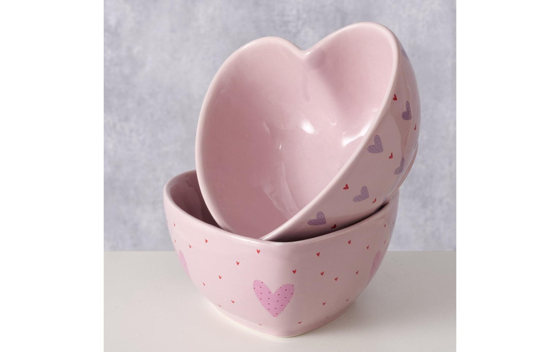 Boltze Müslischale – 14,2 × 14,2 × 7,0 cm, Keramik, Rosa, spülmaschinenfest
