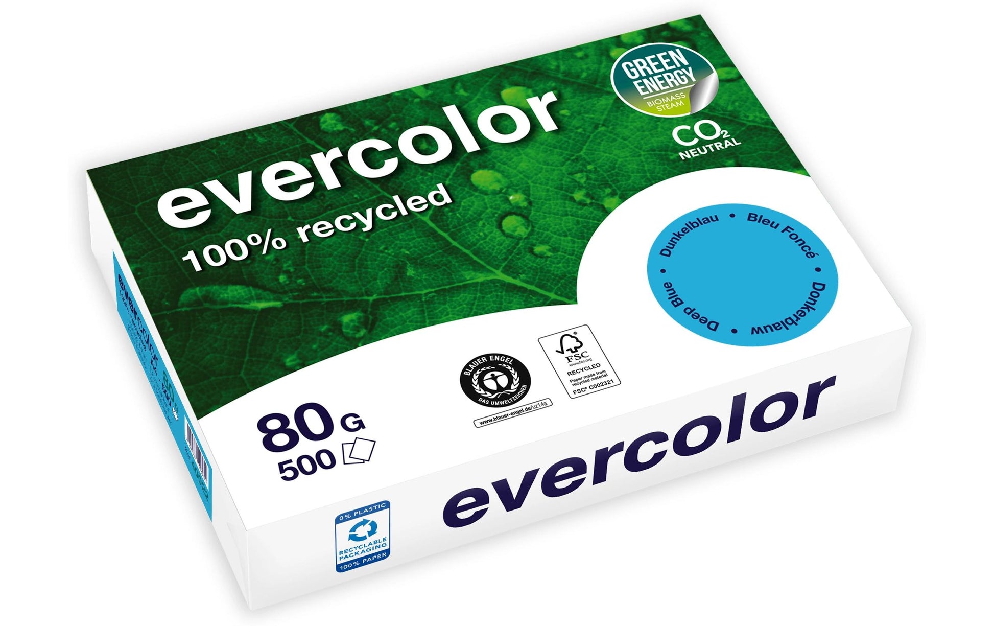 Clairefontaine Kopierpapier – A4, 80 g/m², Dunkelblau – für Inkjet, Laser, Kopierer – FSC – 500 Blatt