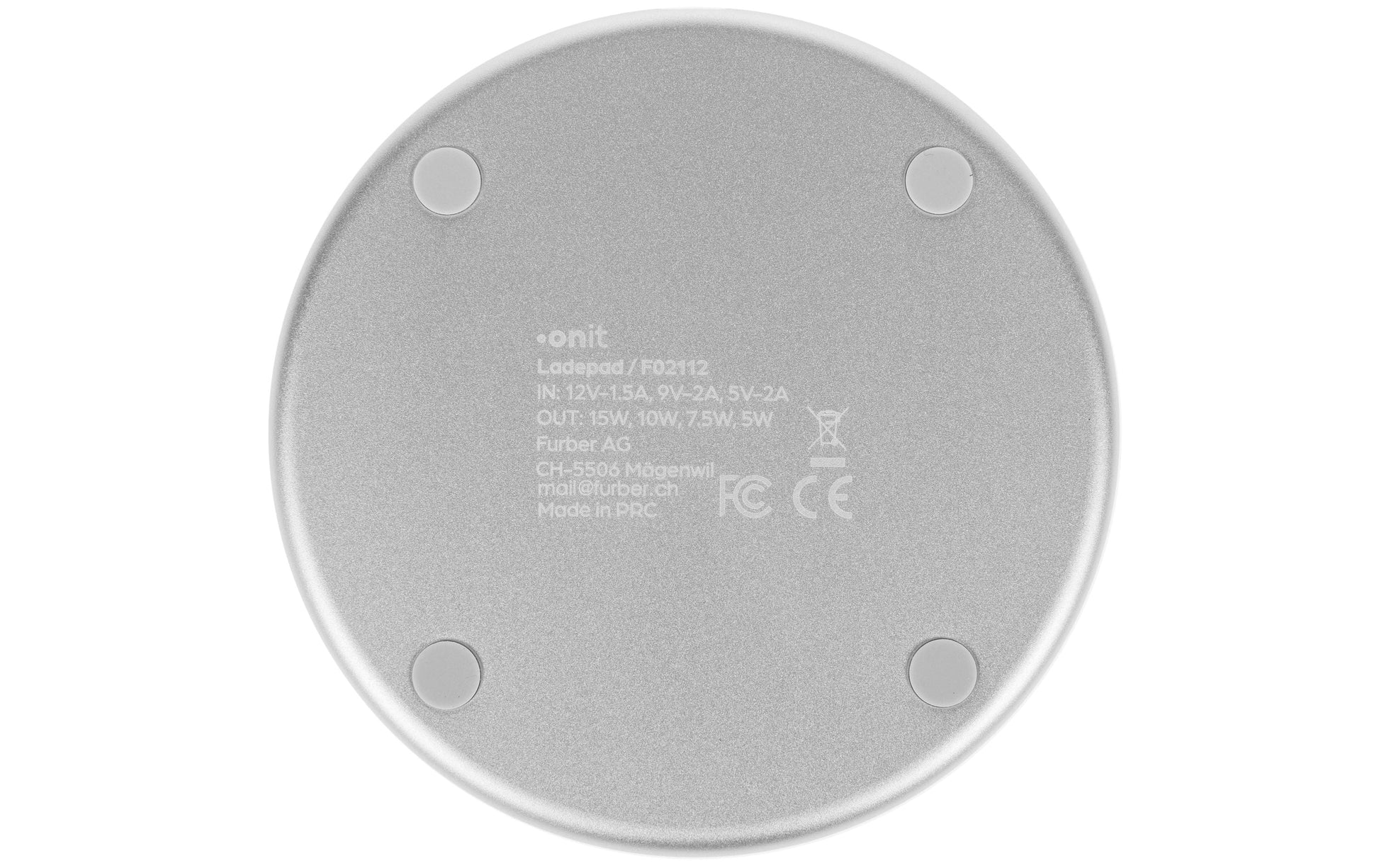 ONIT F02112 Kabelloses Ladegerät 15 W – Qi, PD – USB-C×1 – für Handy – Weiss