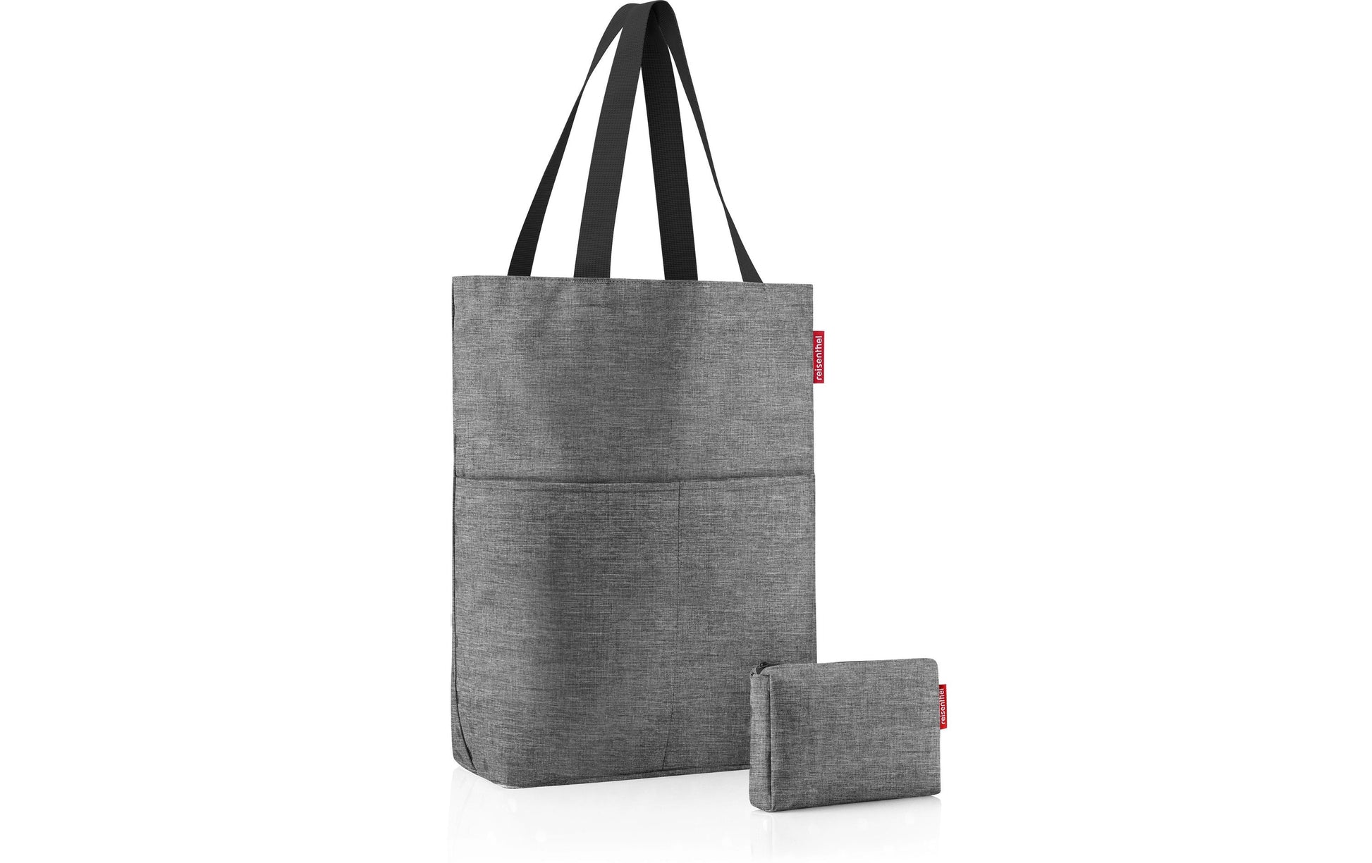 Reisenthel Stofftasche Polyester, Motiv Twist Silver, 470×440×170 mm – 2 Stück