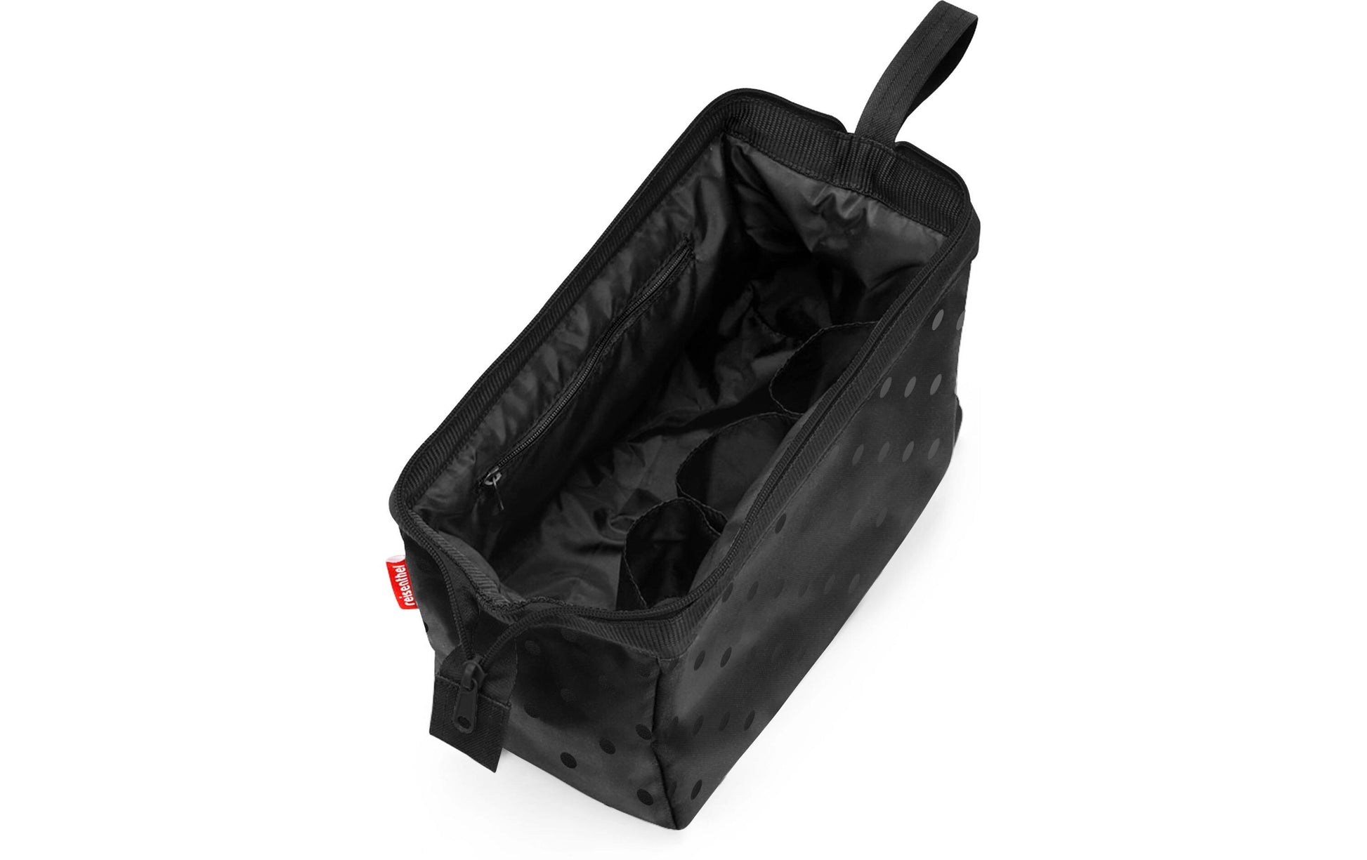 Reisenthel travelcosmetic – Reisebeutel, 4 l, Polyester, Schwarz, Motiv Glossy Dots, 26 × 18 × 13,5 cm