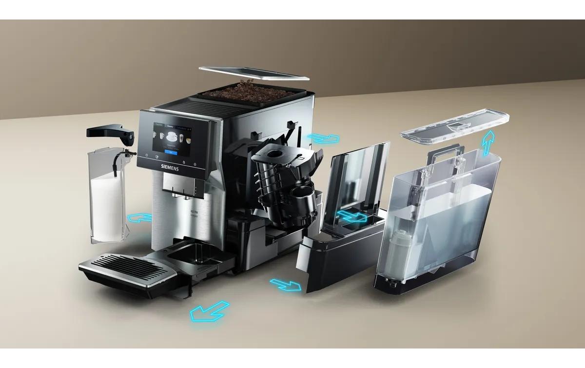 Siemens EQ700 TQ717D03 Kaffeevollautomat – 19 bar, 2,4 l, 320 g, Keramik-Mahlwerk, Edelstahl