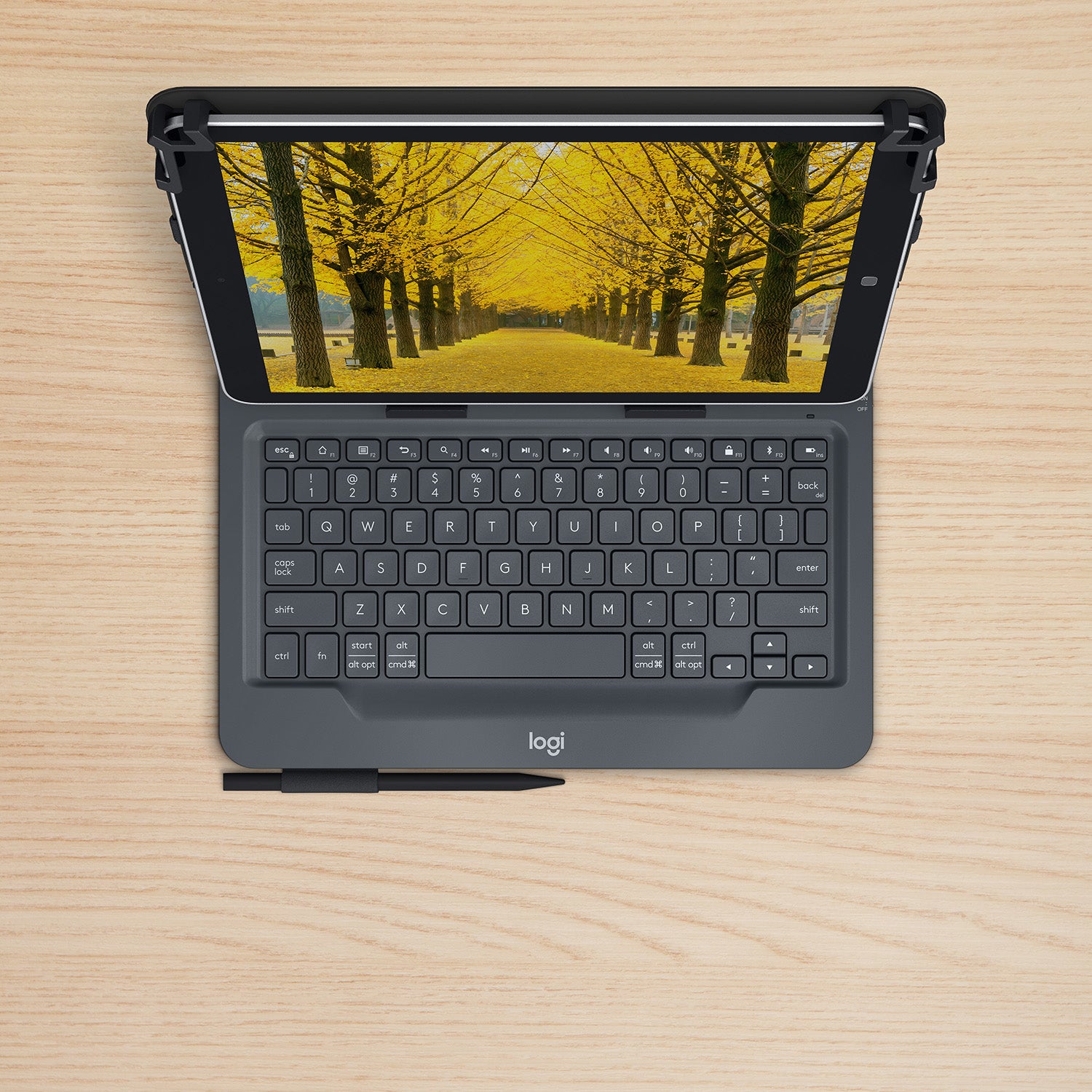 Logitech Tastatur, FR-Layout (FR), faltbar – für 9" & 10" Tablets