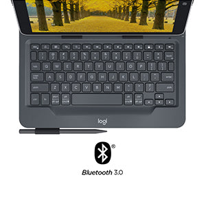 Logitech Tastatur, FR-Layout (FR), faltbar – für 9" & 10" Tablets