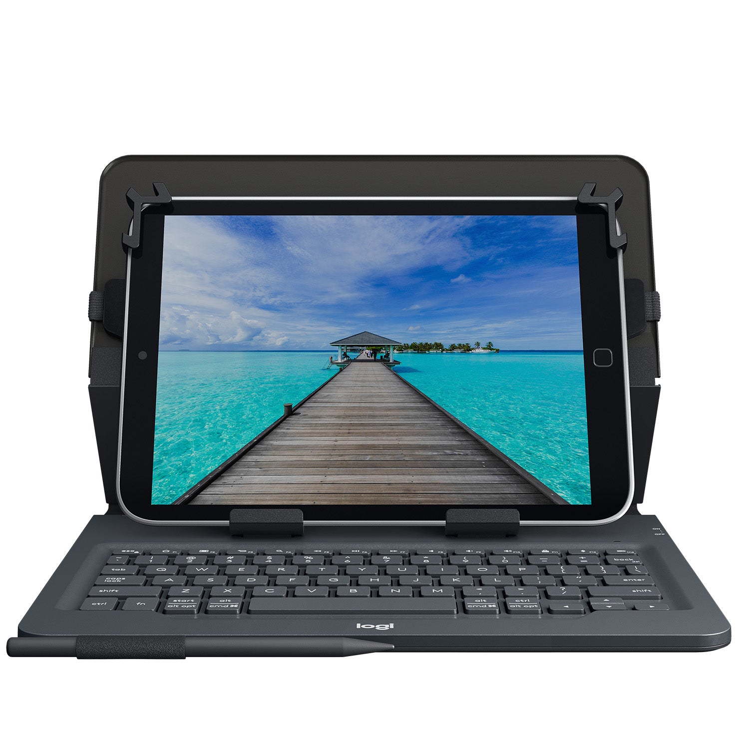 Logitech Tastatur, FR-Layout (FR), faltbar – für 9" & 10" Tablets