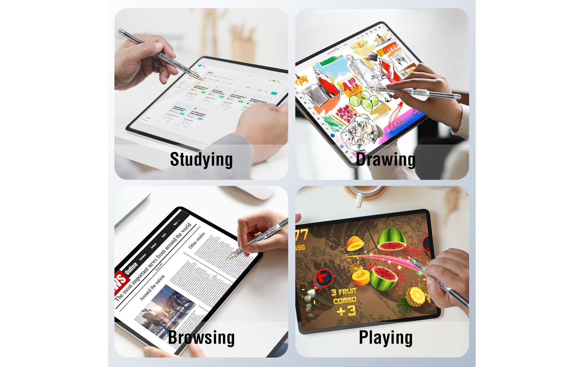 4smarts Eingabestift für Apple iPad Pro 11"/12,9" (1.–6. Gen.), Air 4.–5., mini 6. Gen. – Magnetisch