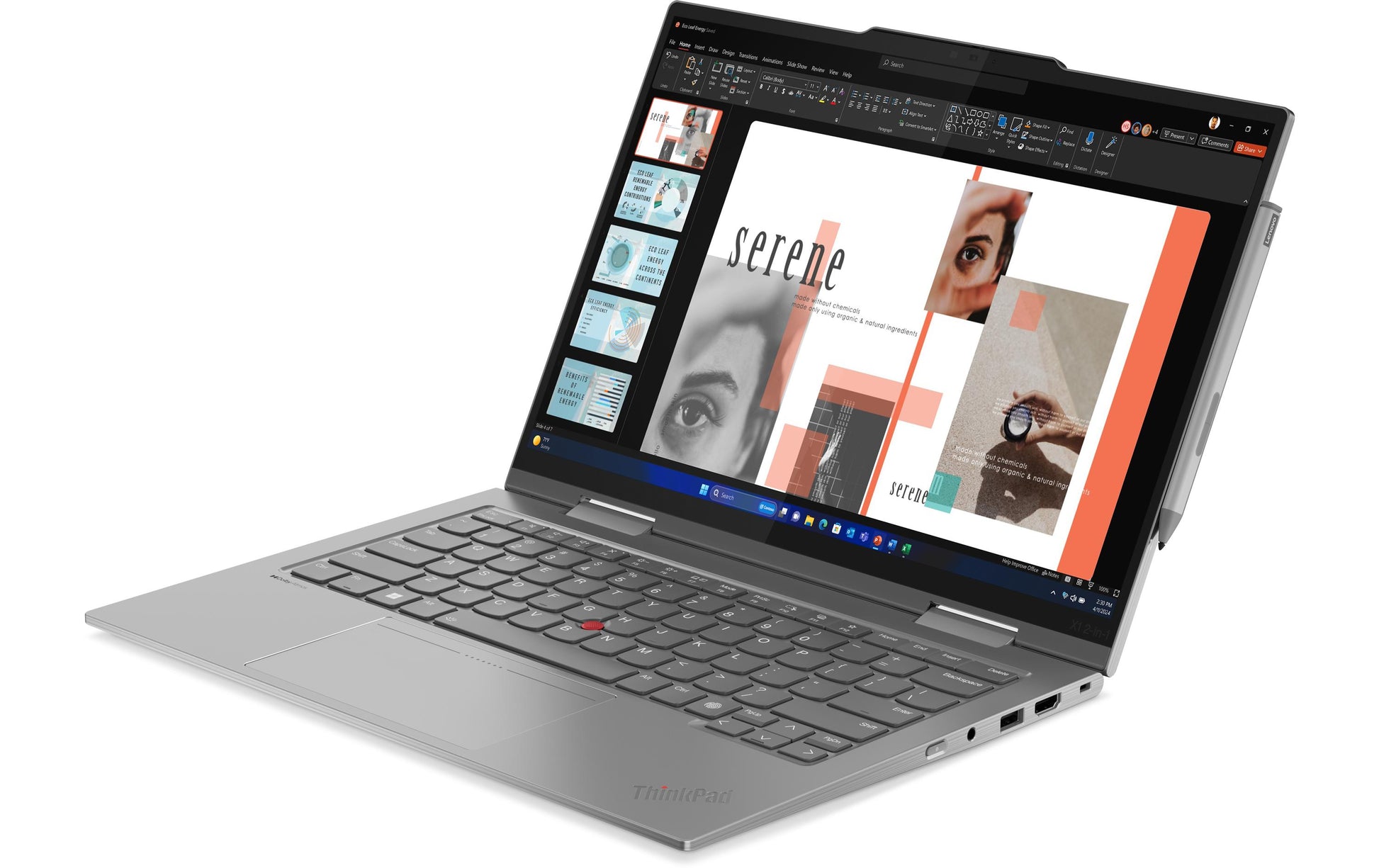 Lenovo Eingabestift für ThinkPad X1 2-in-1 G9, Yoga 9 2-in-1 14IMH9 – magnetisch, MPP2.0 – Silber