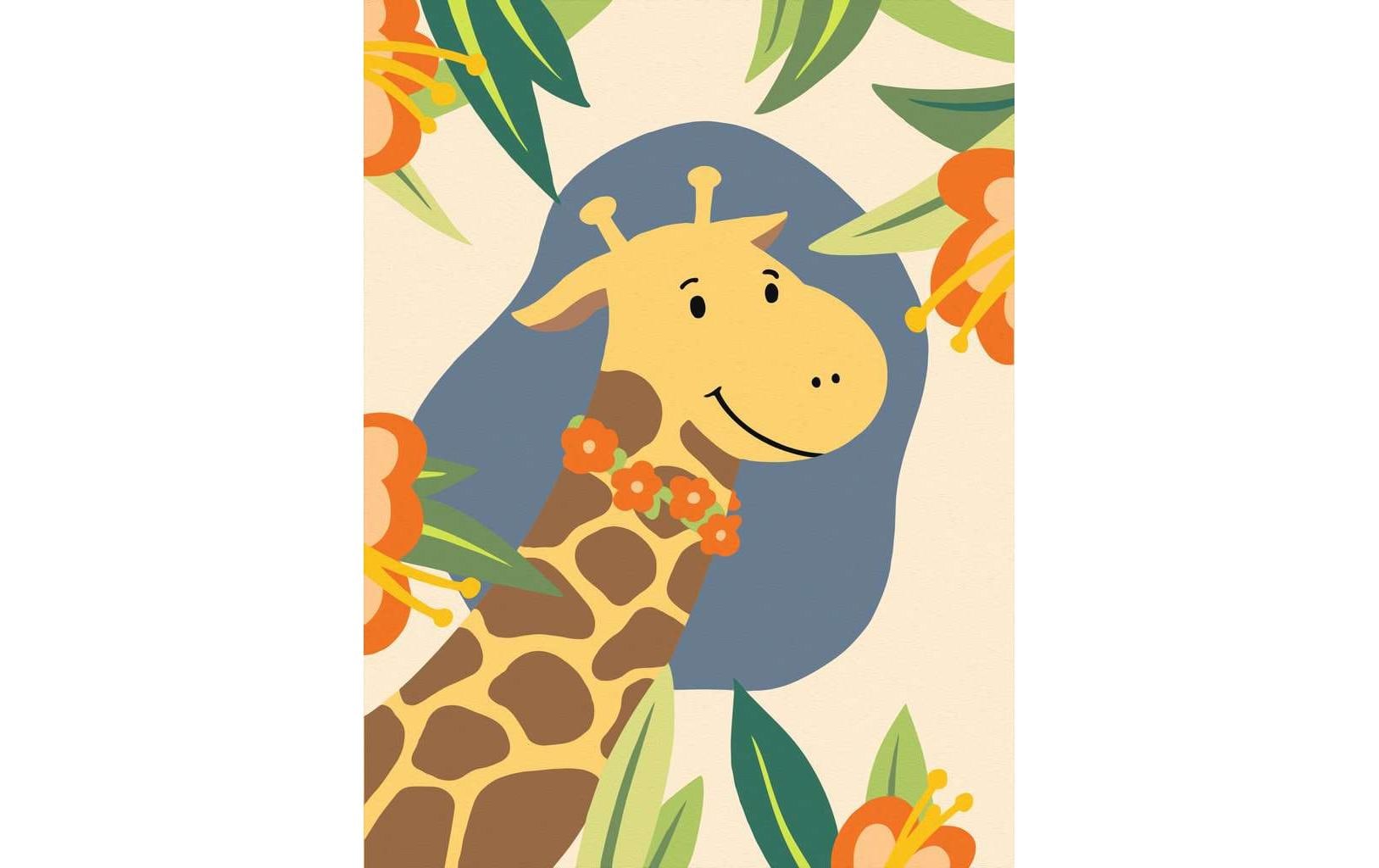 Ravensburger CreArt – Malen-nach-Zahlen-Set – Hello Giraffe – 18 × 24 cm – ab 12 Jahren