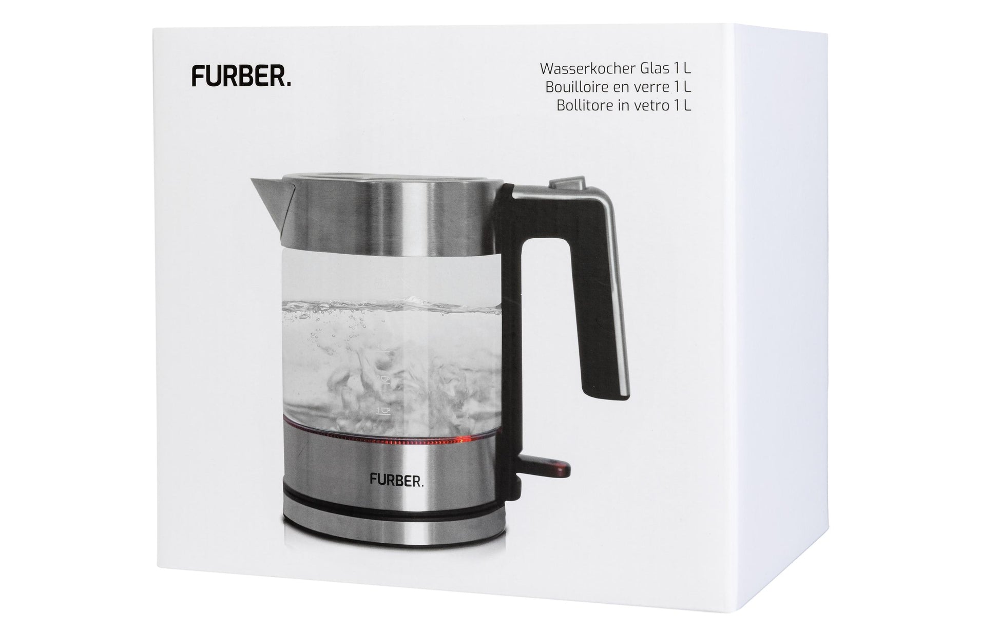 Furber. Furber Wasserkocher – 1 l, Glas, F01827