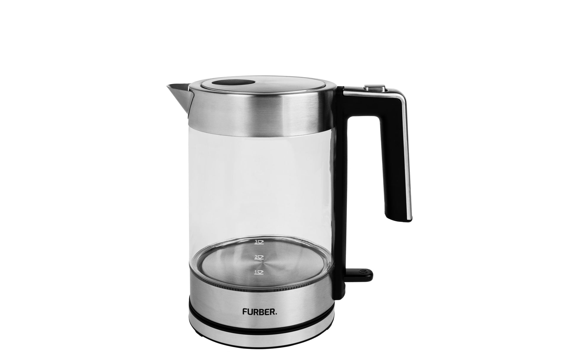 Furber. Furber Vetro Wasserkocher – 1,7 l, Glas/Edelstahl, F01828